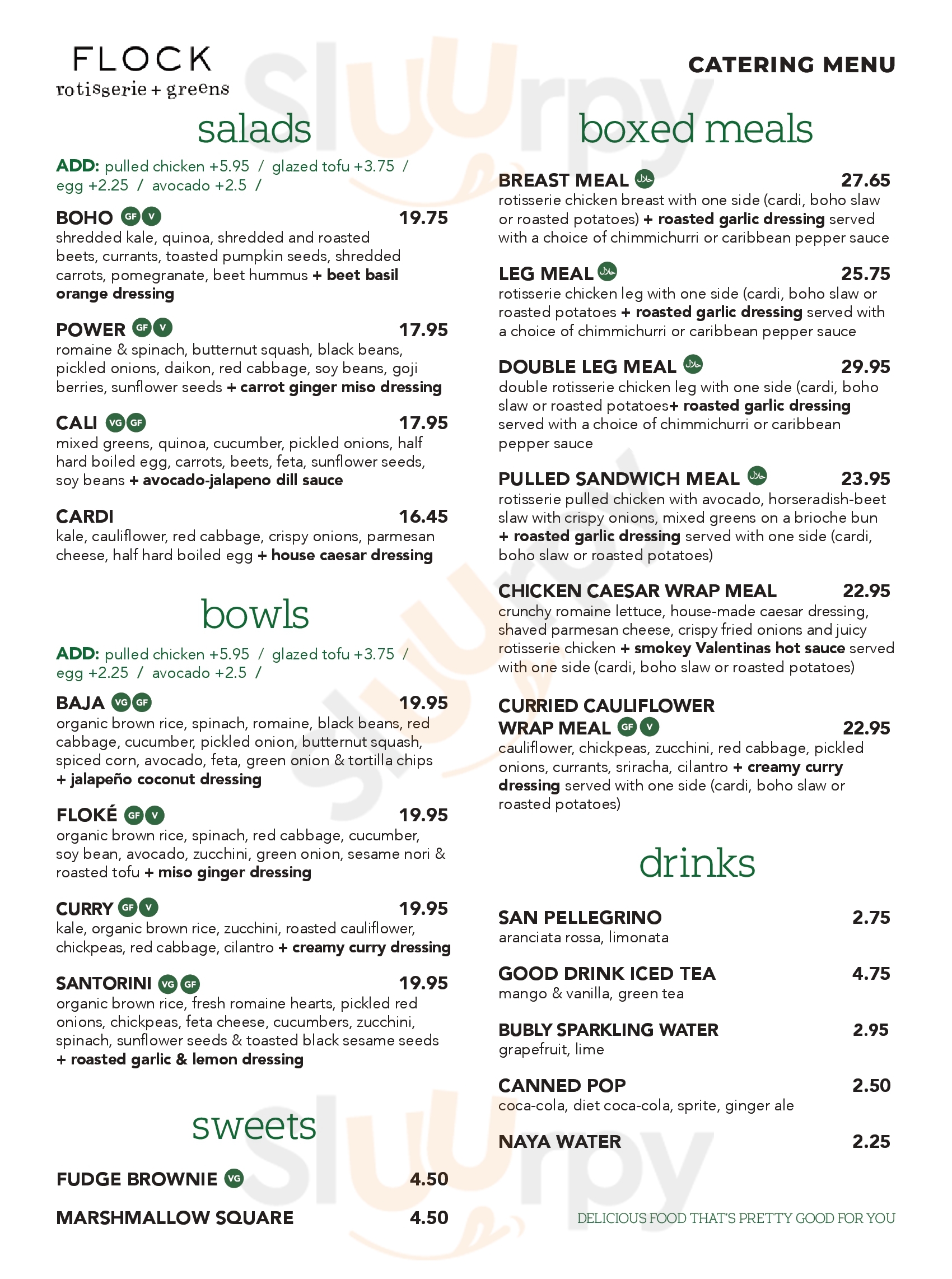 Main Menu - Flock Rotisserie + Greens