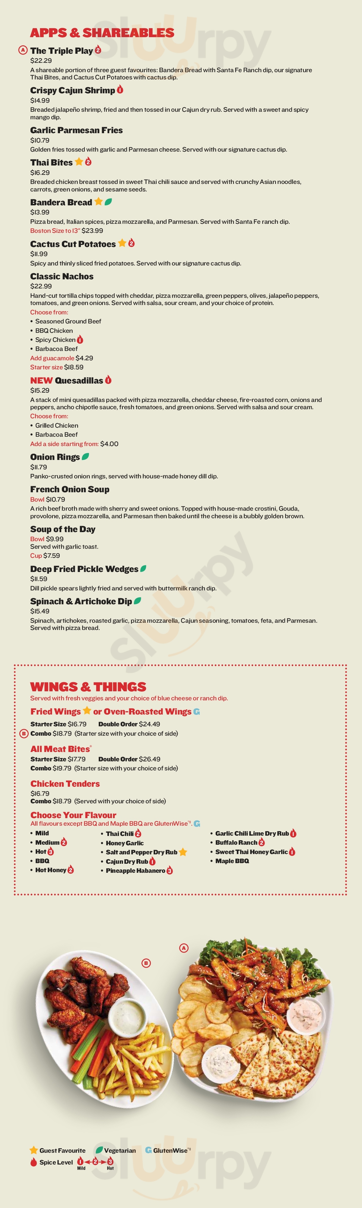 Main Menu - Boston Pizza Capilano