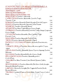 Menu pizze