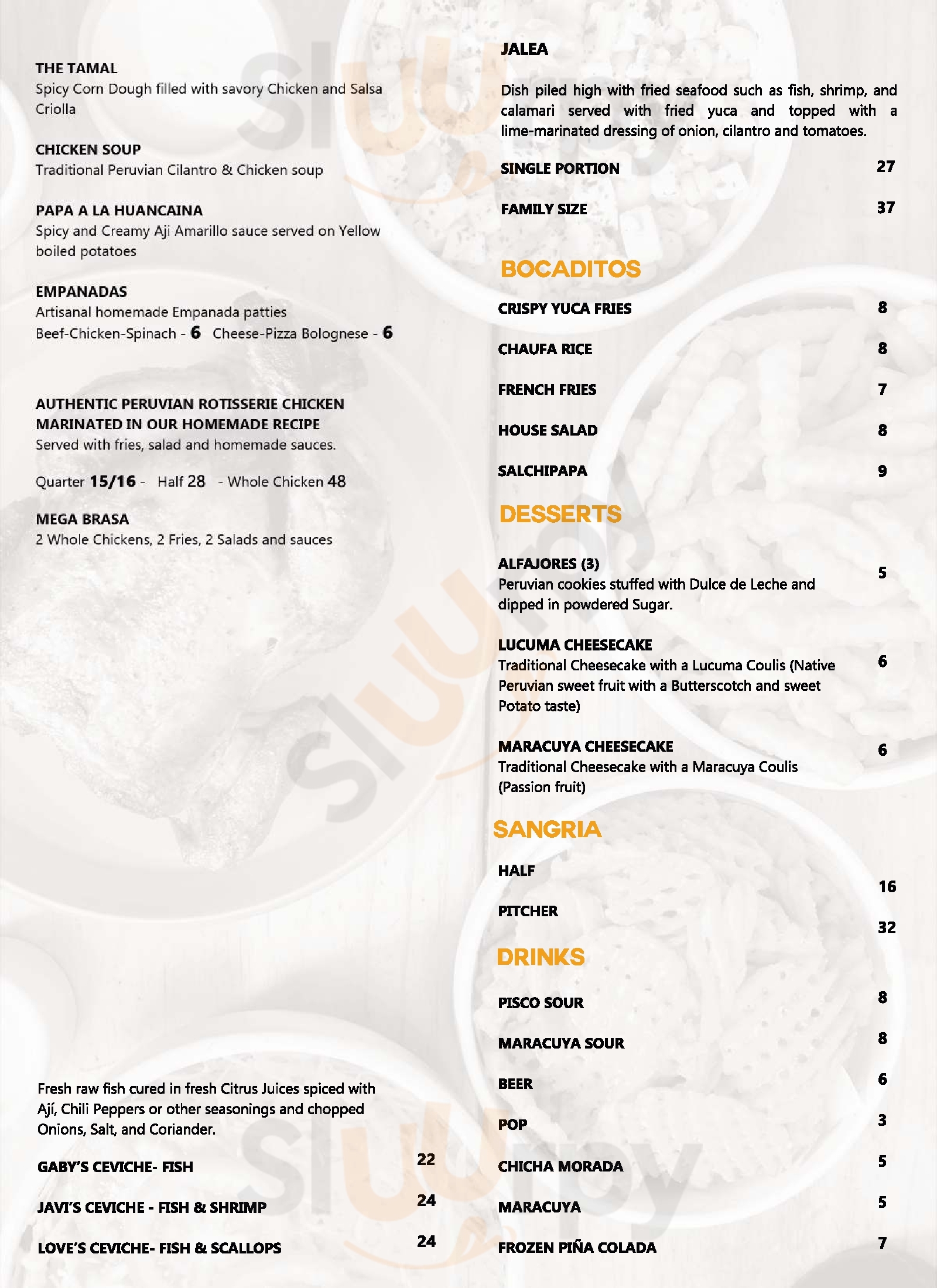 Main Menu - Brasa Chicken