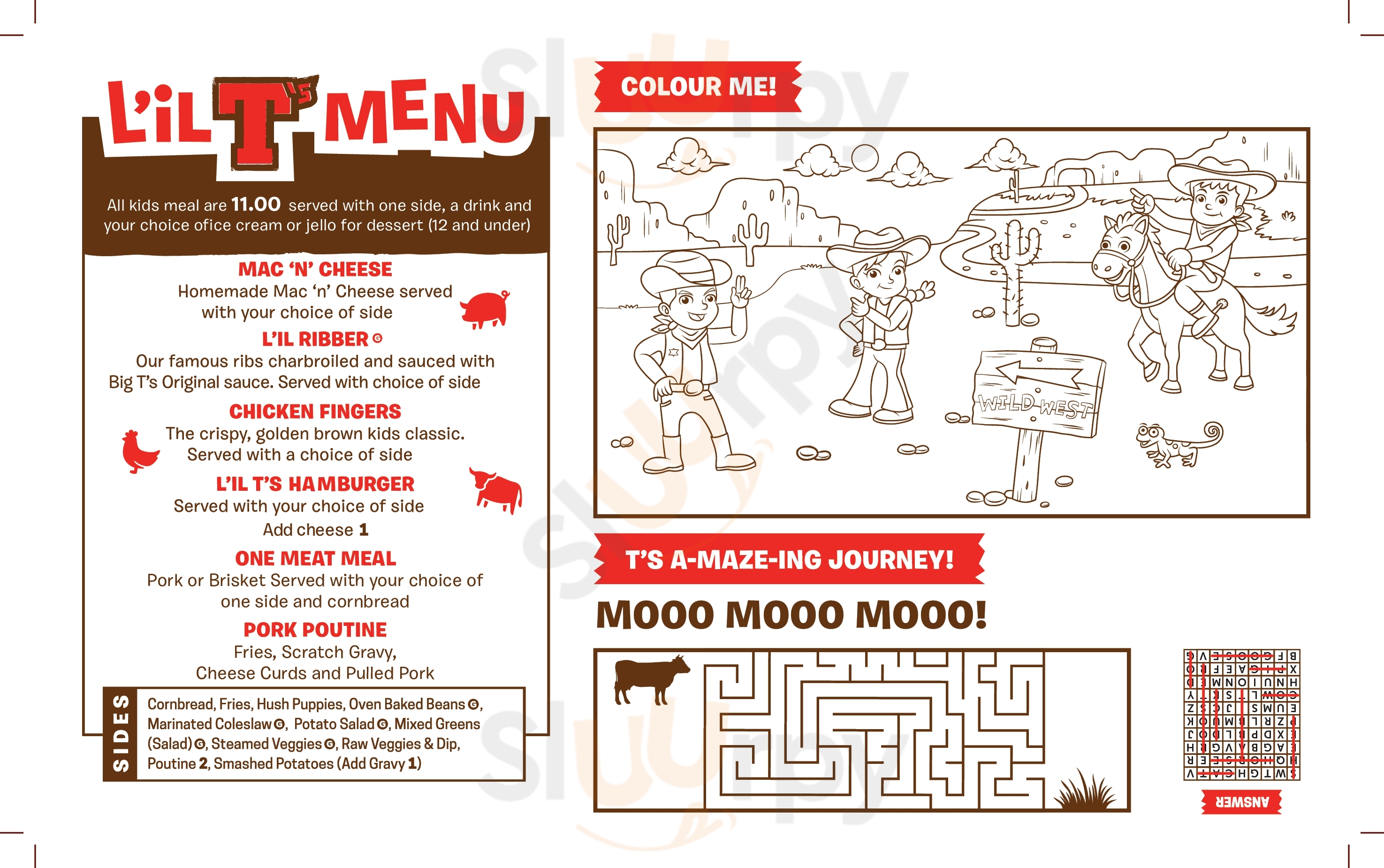 Main Menu - Big T's Bbq & Smokehouse