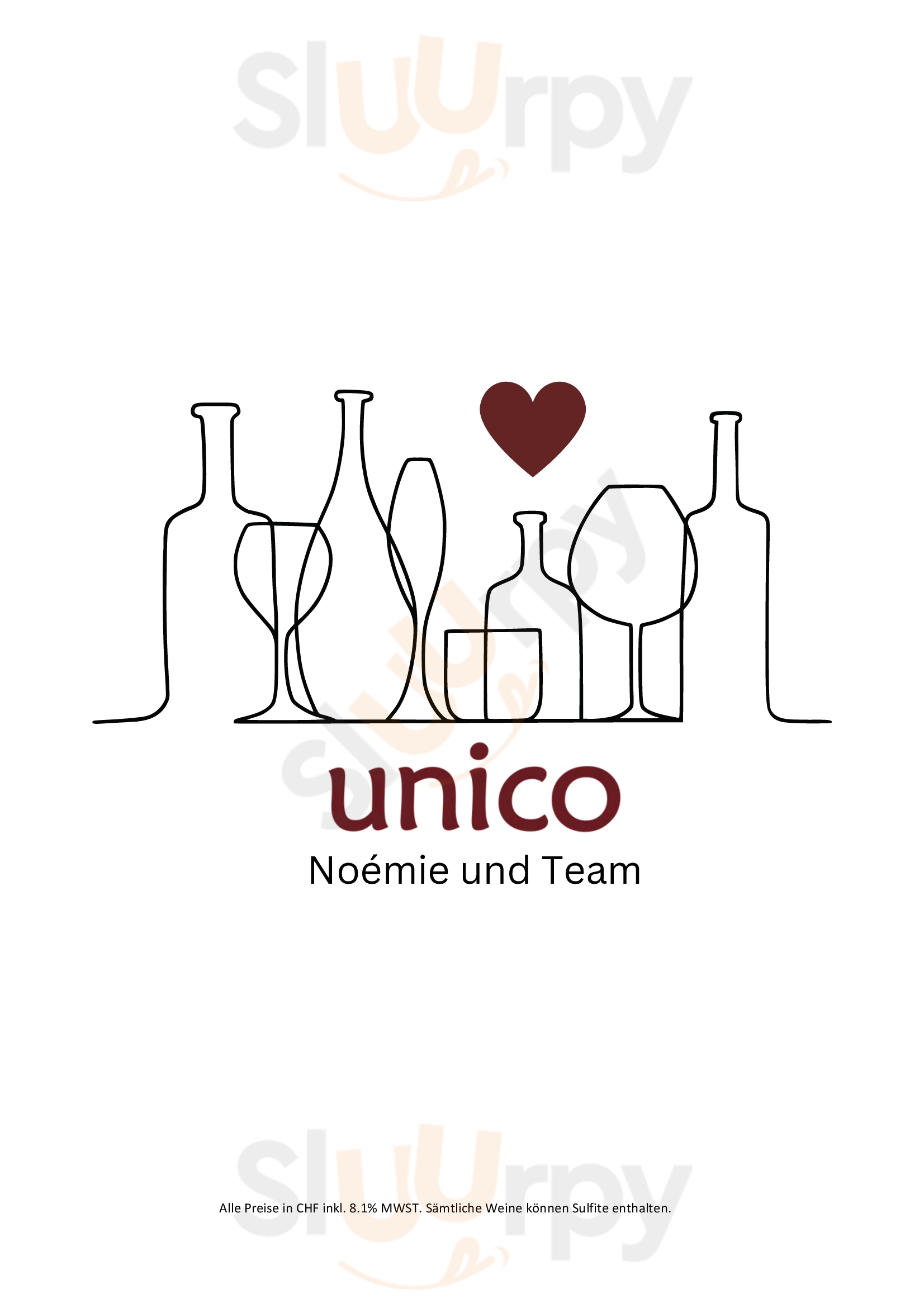 Unico - Restaurant Zug Menu - 1