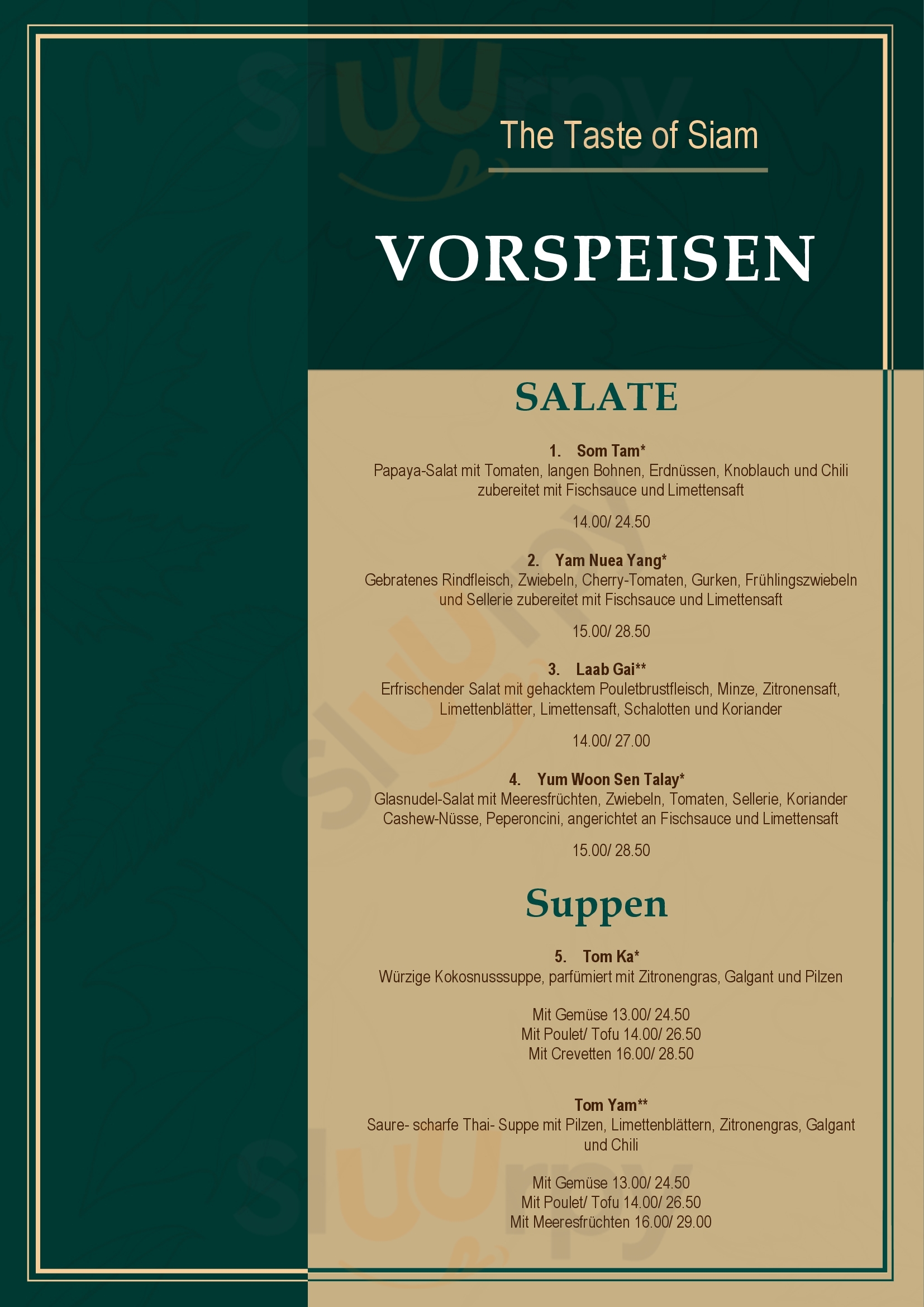 The Taste Of Siam Wolhusen Menu - 1
