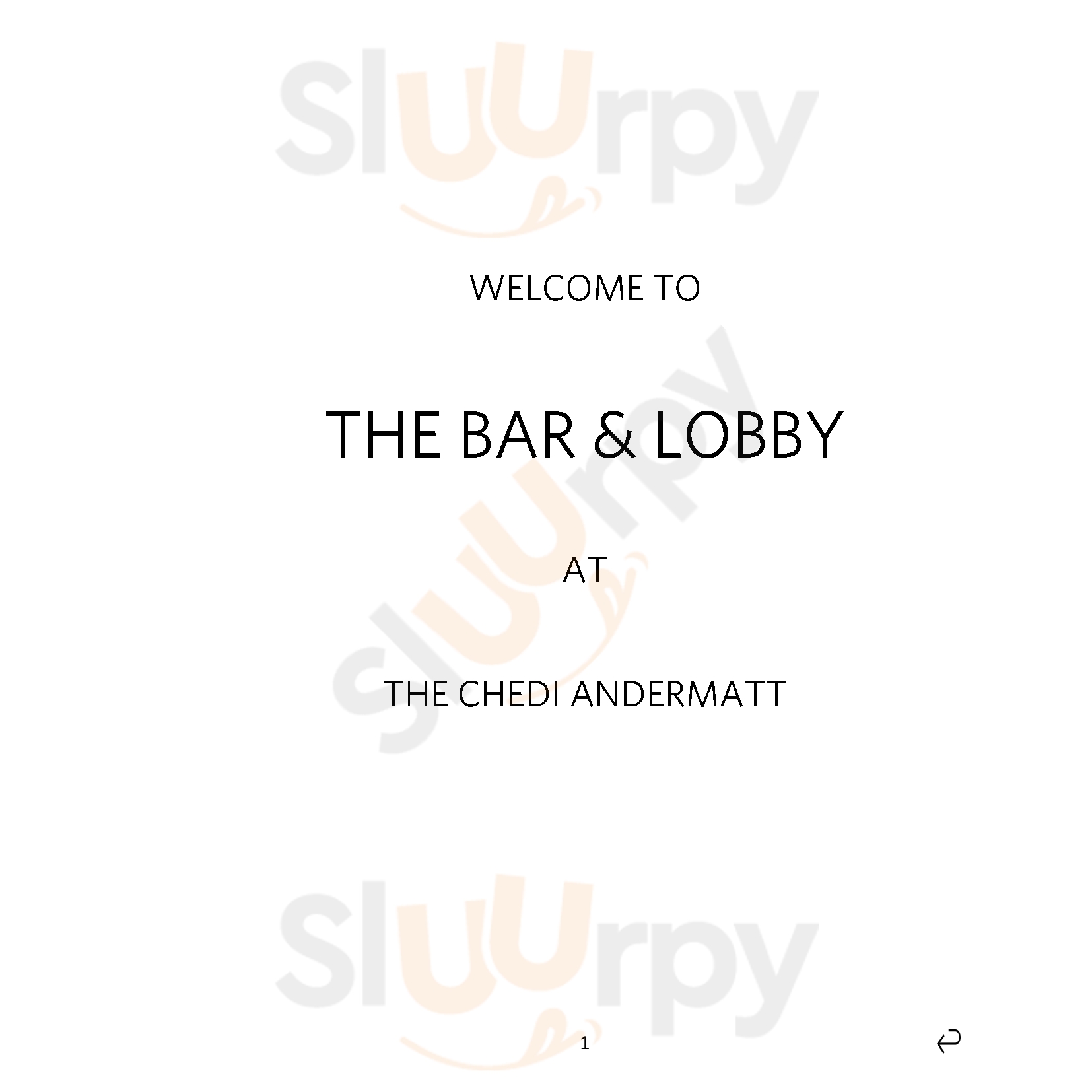 The Lobby Andermatt Menu - 1