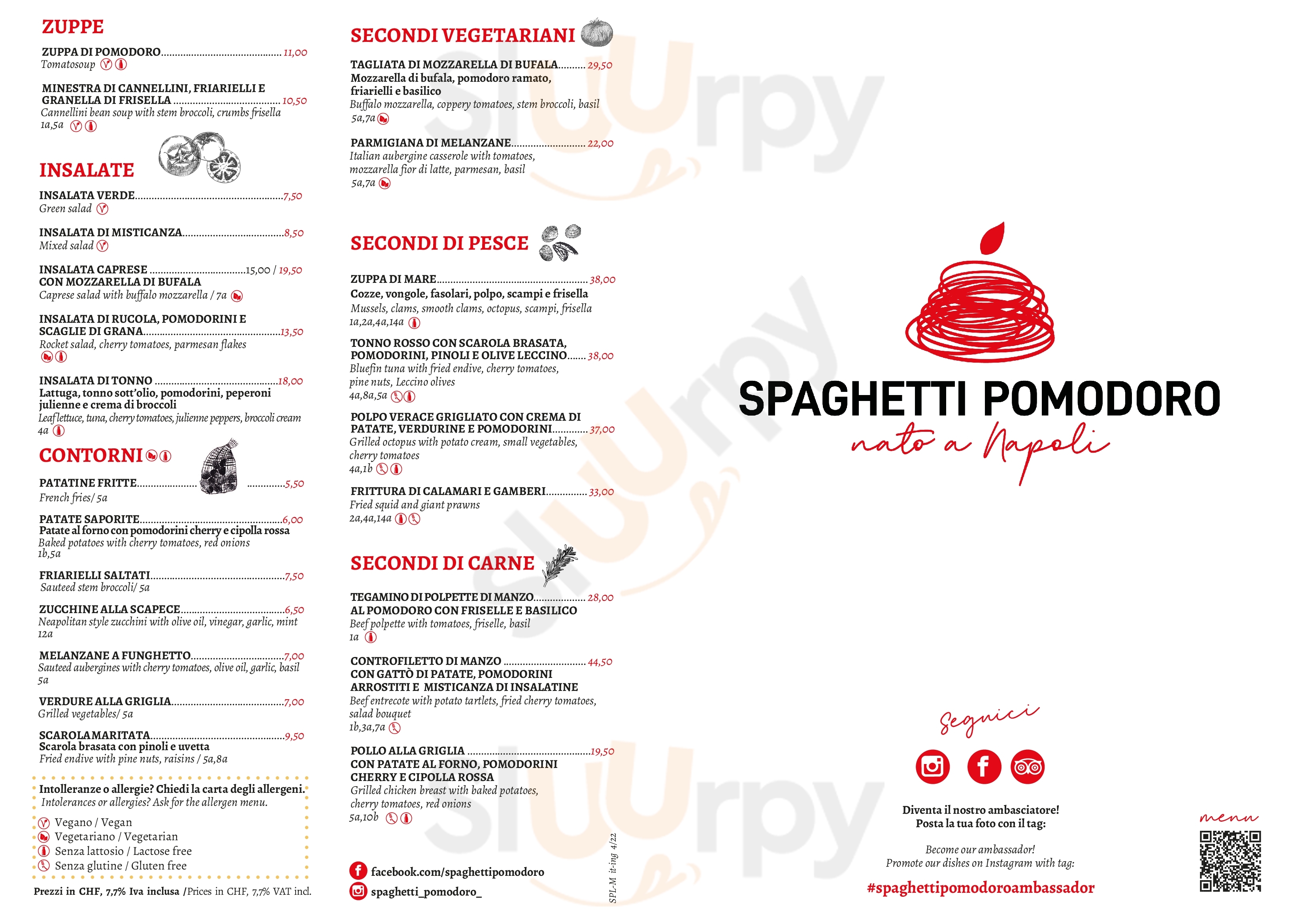 Spaghetti Pomodoro Lugano Lugano Menu - 1