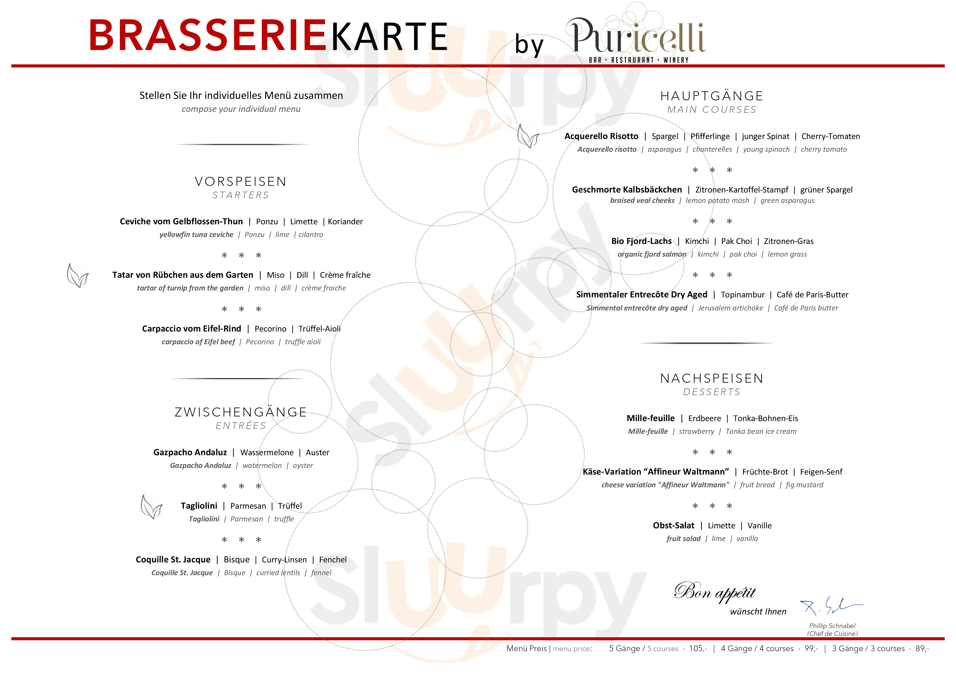 Restaurant Puricelli Lieser Menu - 1