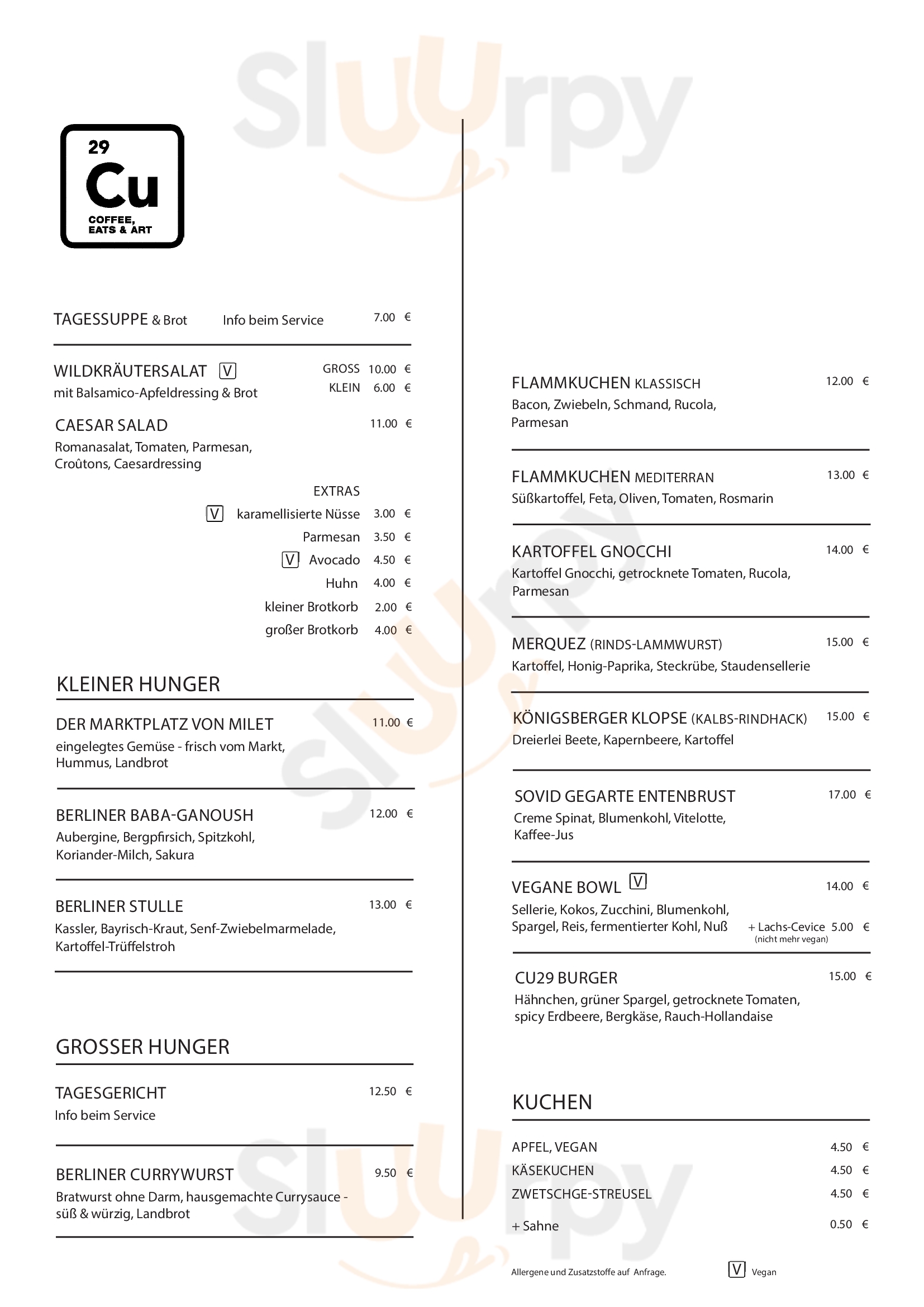 Cu29 Berlin Menu - 1