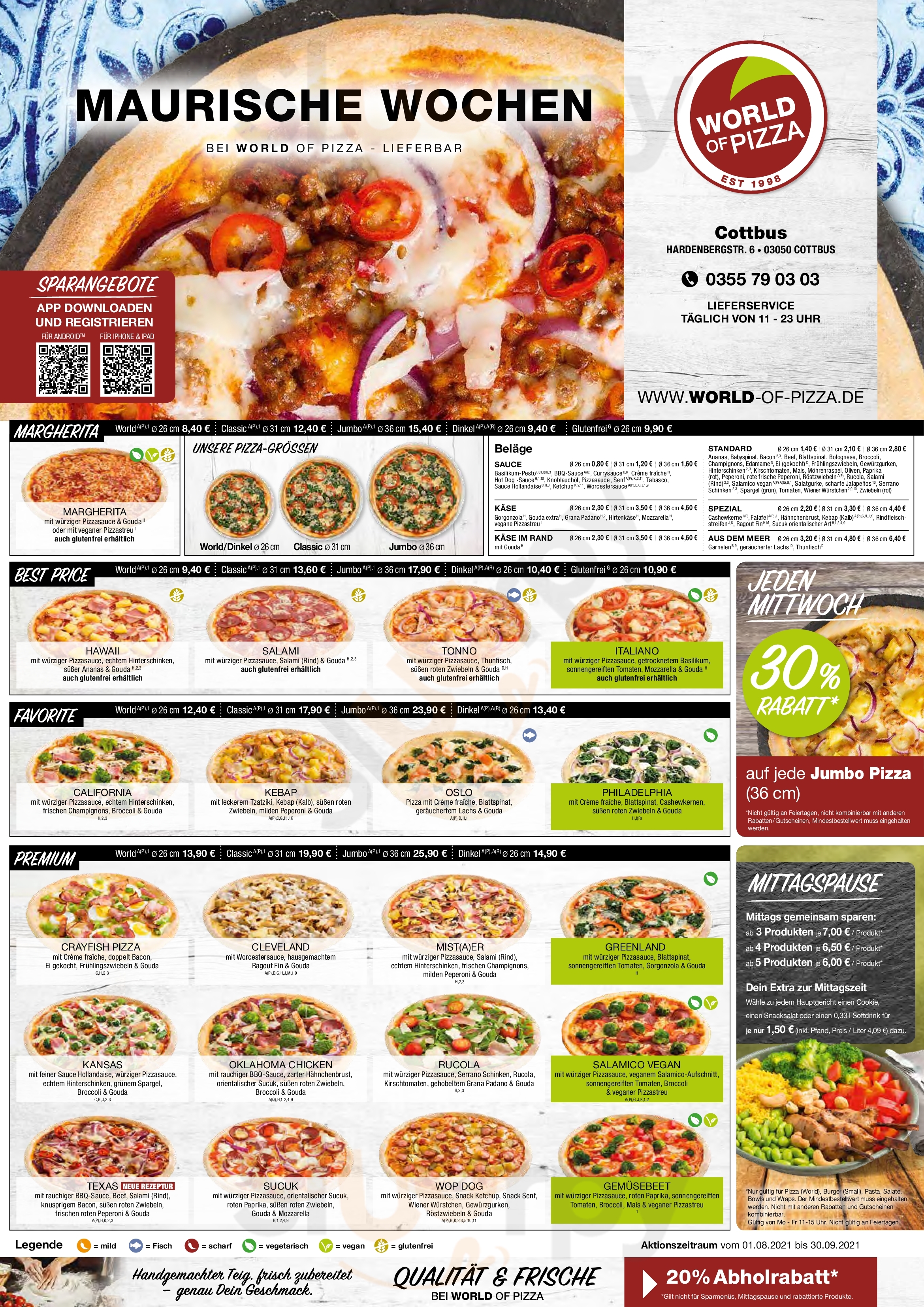 World Of Pizza Cottbus Cottbus Menu - 1
