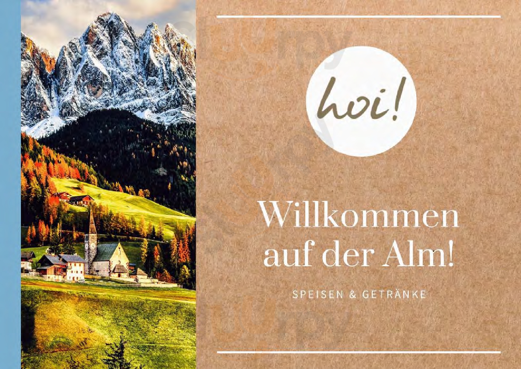 Hoi! Willkommen In Südtirol Hannover Menu - 1