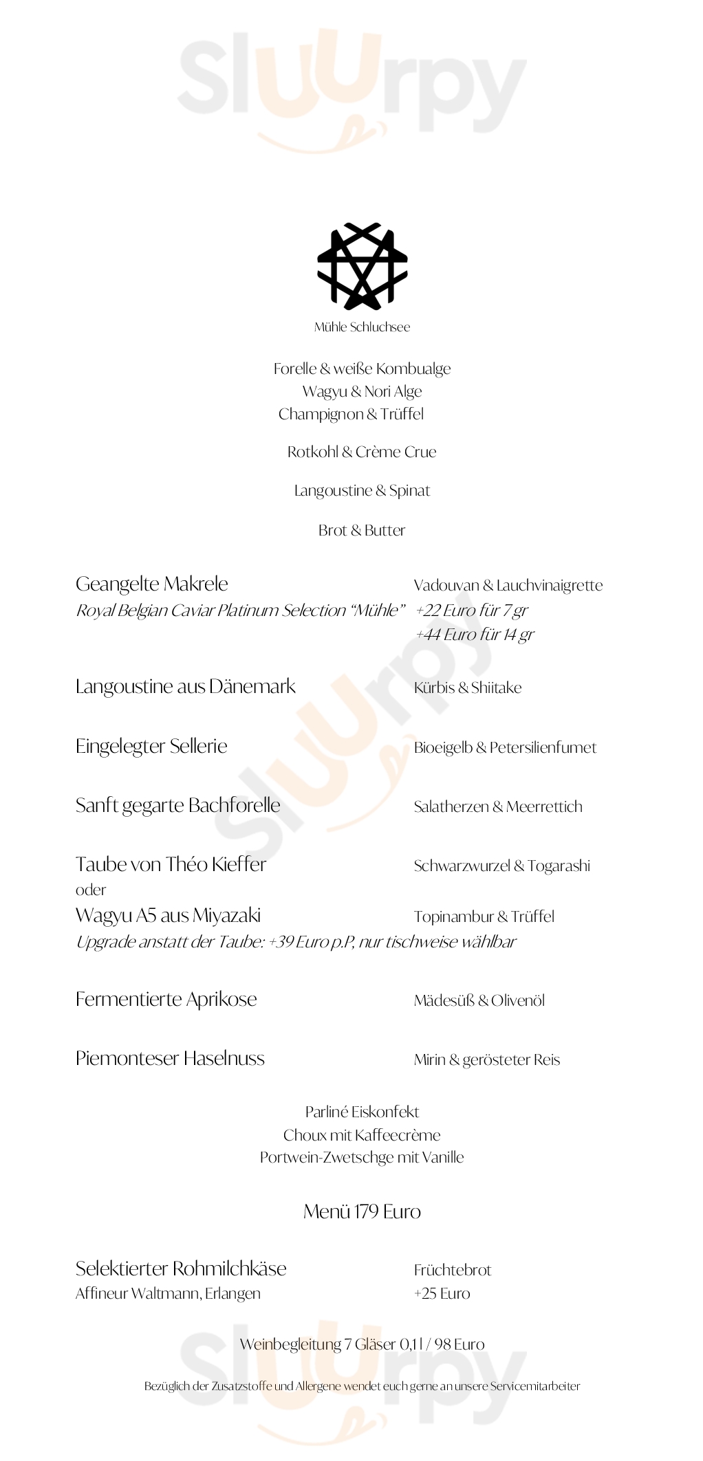 Mühle Schluchsee Schluchsee Menu - 1