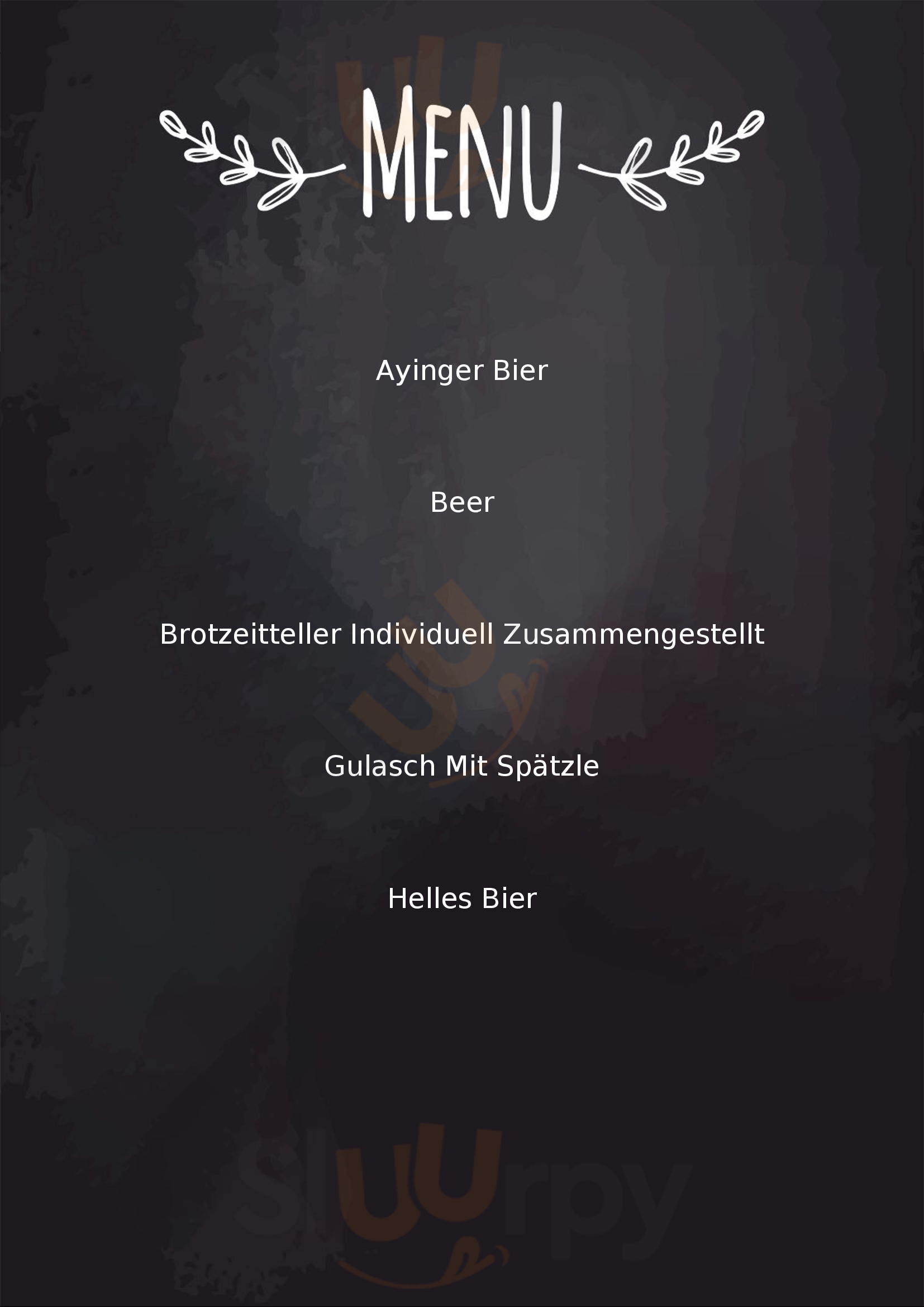 Jodlerwirt München Menu - 1