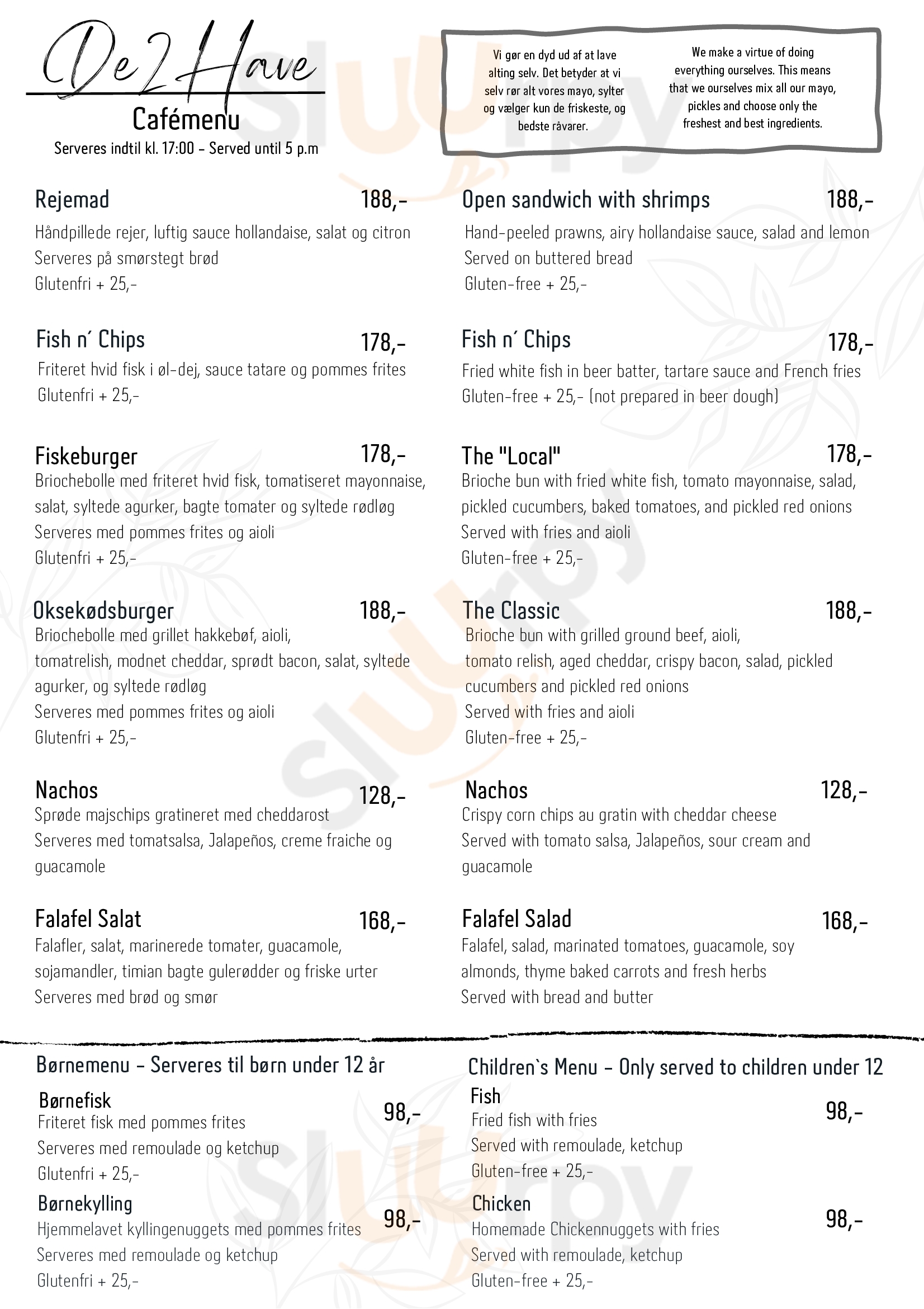 Café De 2 Have Skagen Menu - 1