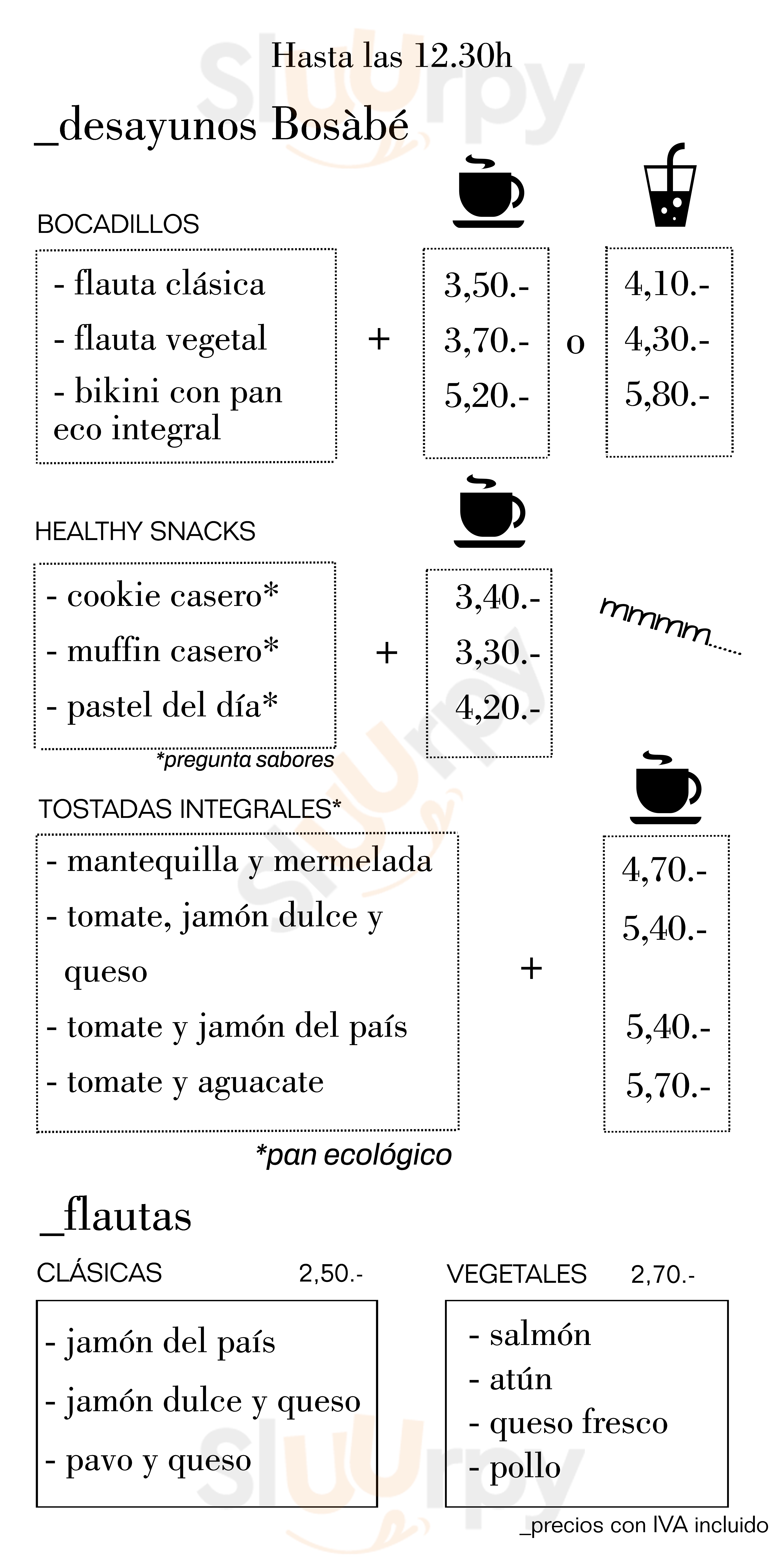 Bosàbé Barcelona Menu - 1