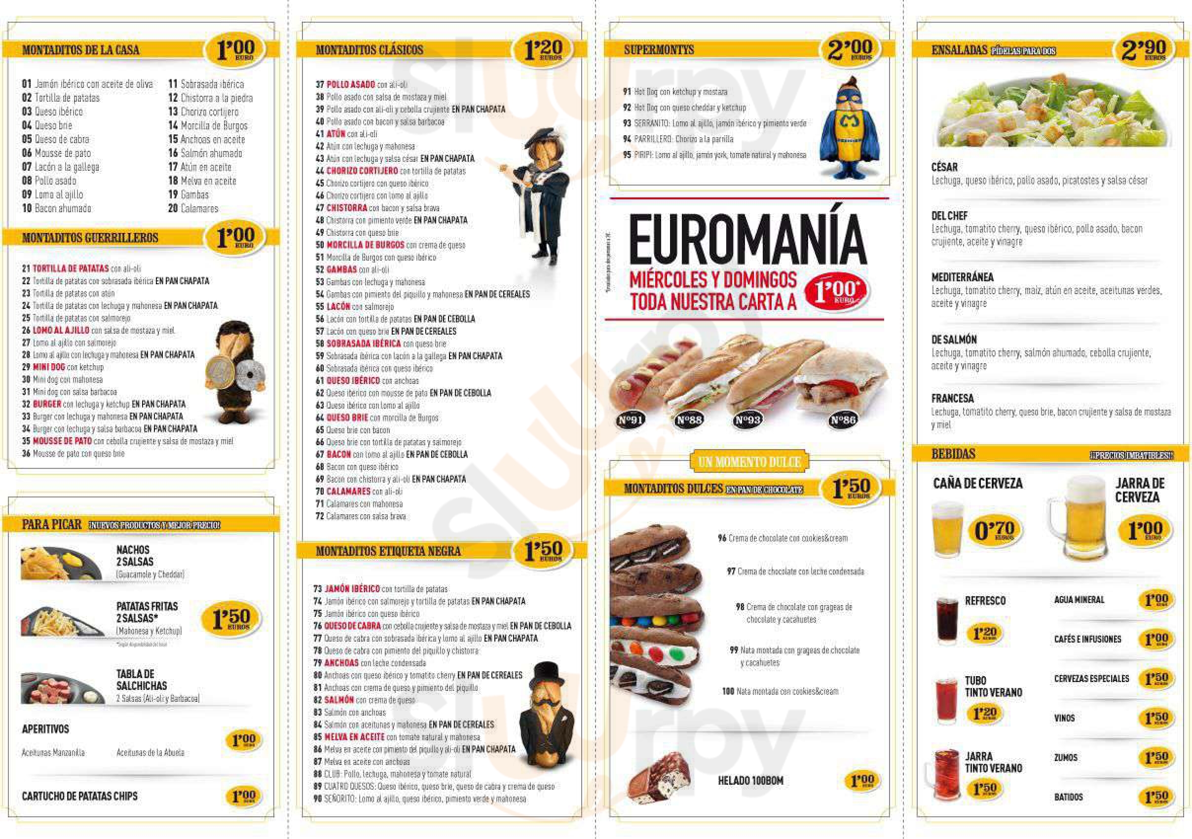 100 Montaditos Chiclana de la Frontera Menu - 1