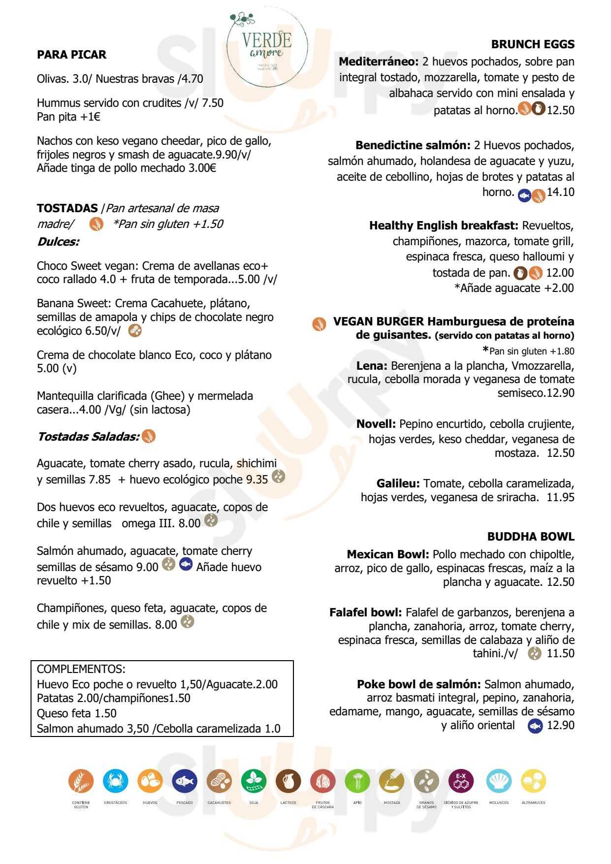 Verde Amore Barcelona Menu - 1