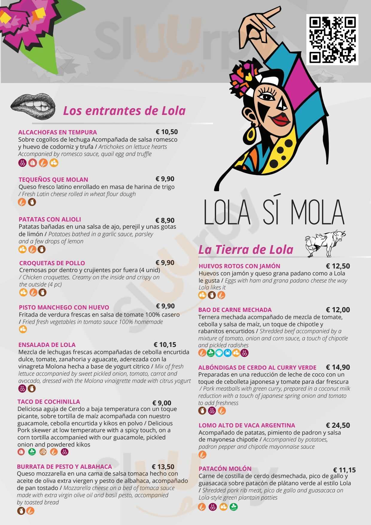 Lola Si Mola Madrid Menu - 1