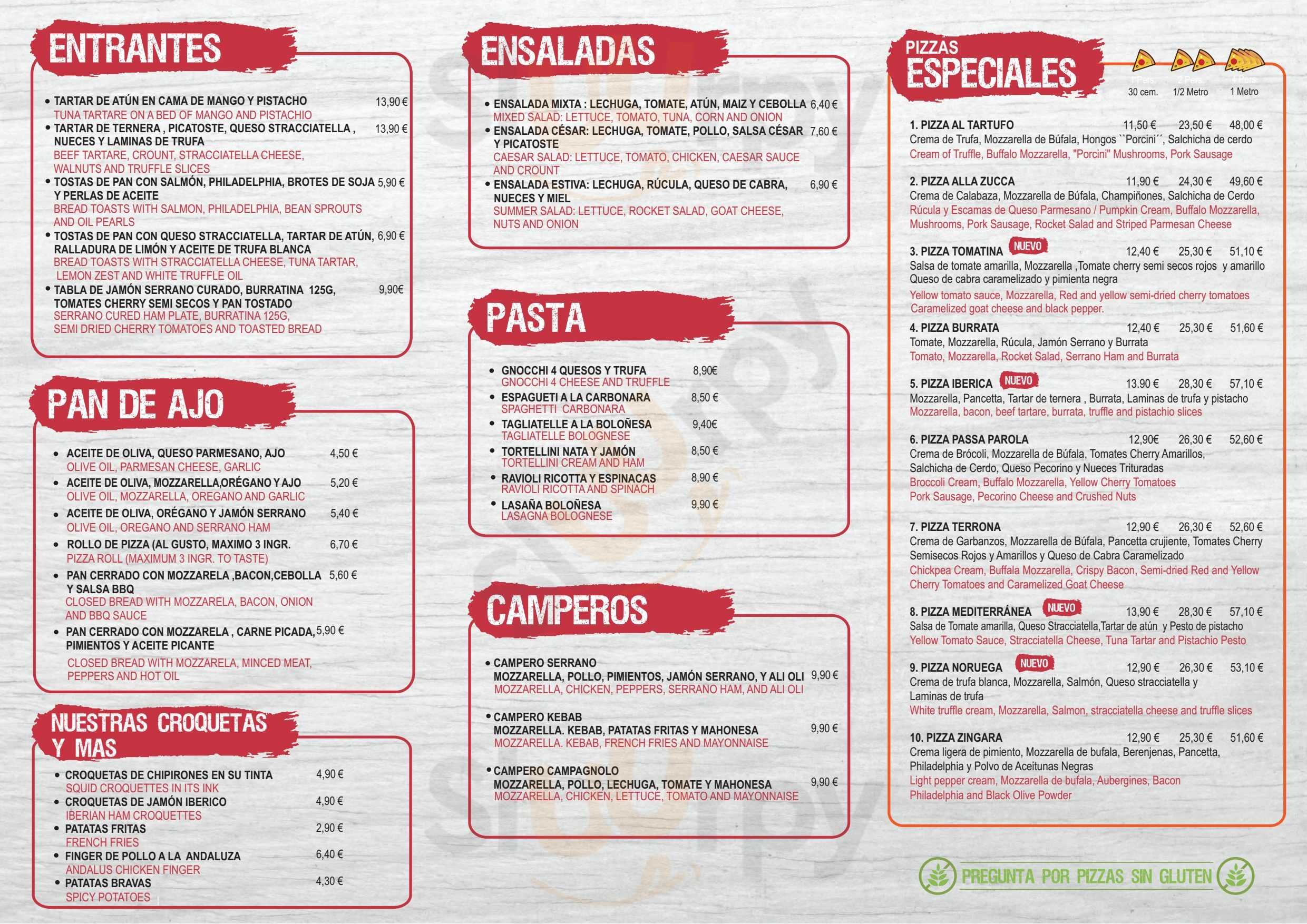 Passa Parola Pizzeria & Bar Fuengirola Menu - 1