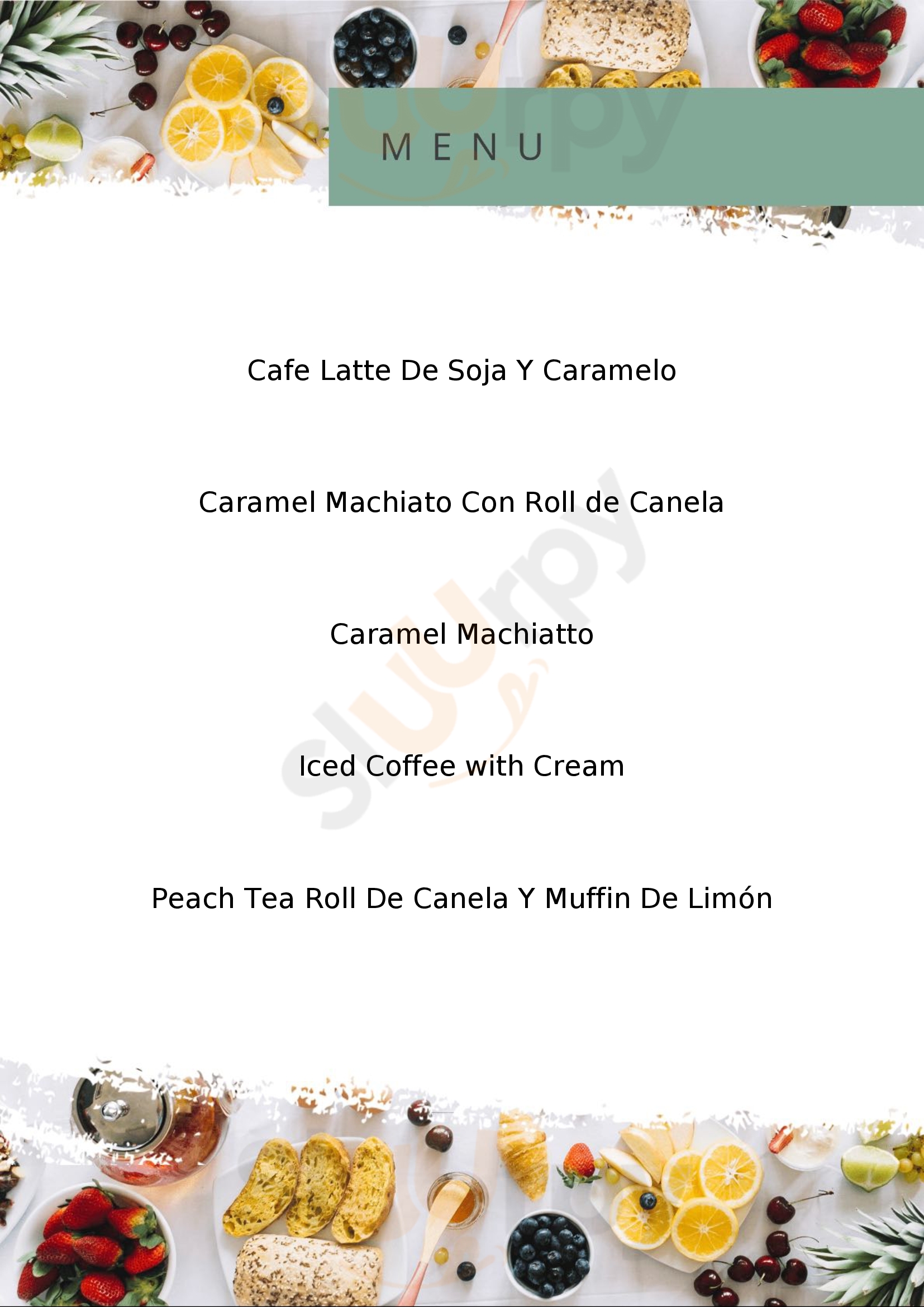 Menu Fuudies - Starbucks Cc Mallorca Fashion Outlet