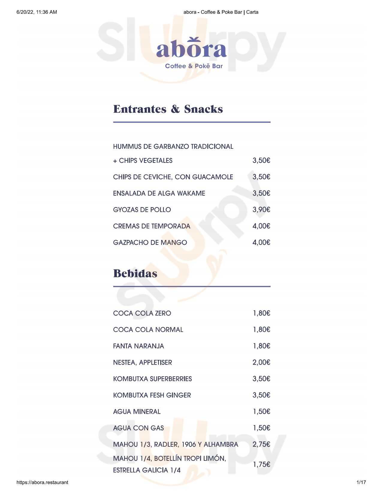 Aloha Poké Las Palmas de Gran Canaria Menu - 1