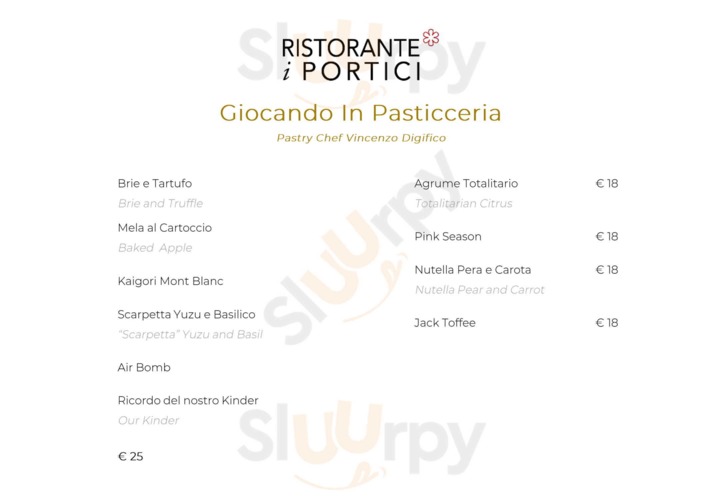 Menu dolci