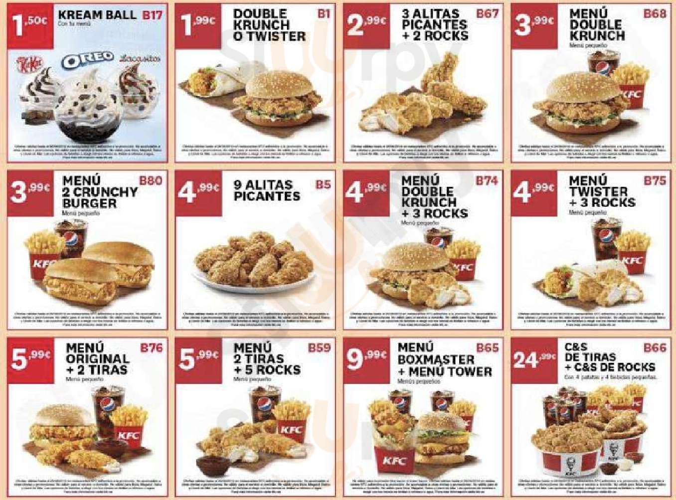 Kfc Zaragoza Menu - 1