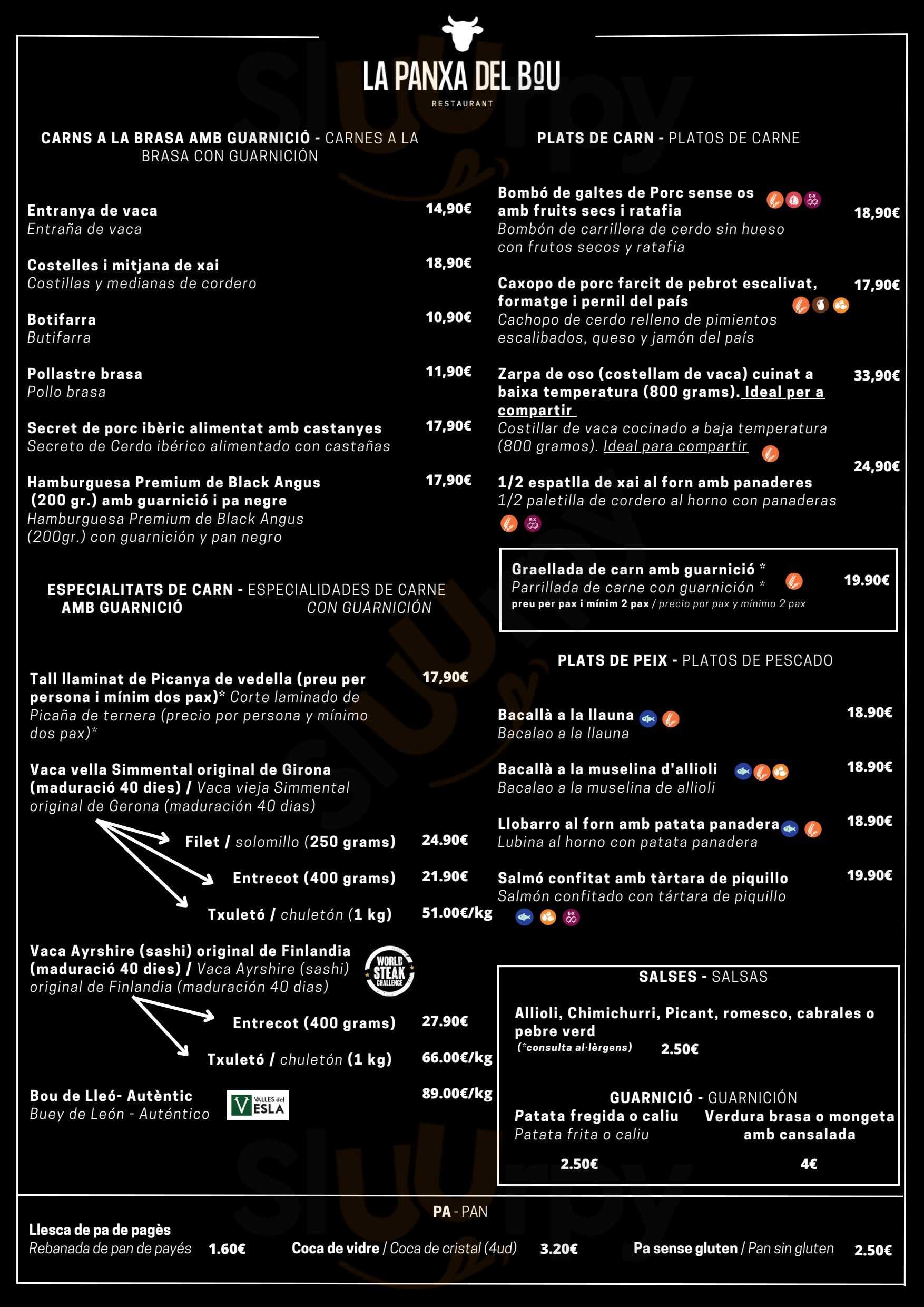 La Panxa Del Bou Ullastrell Menu - 1