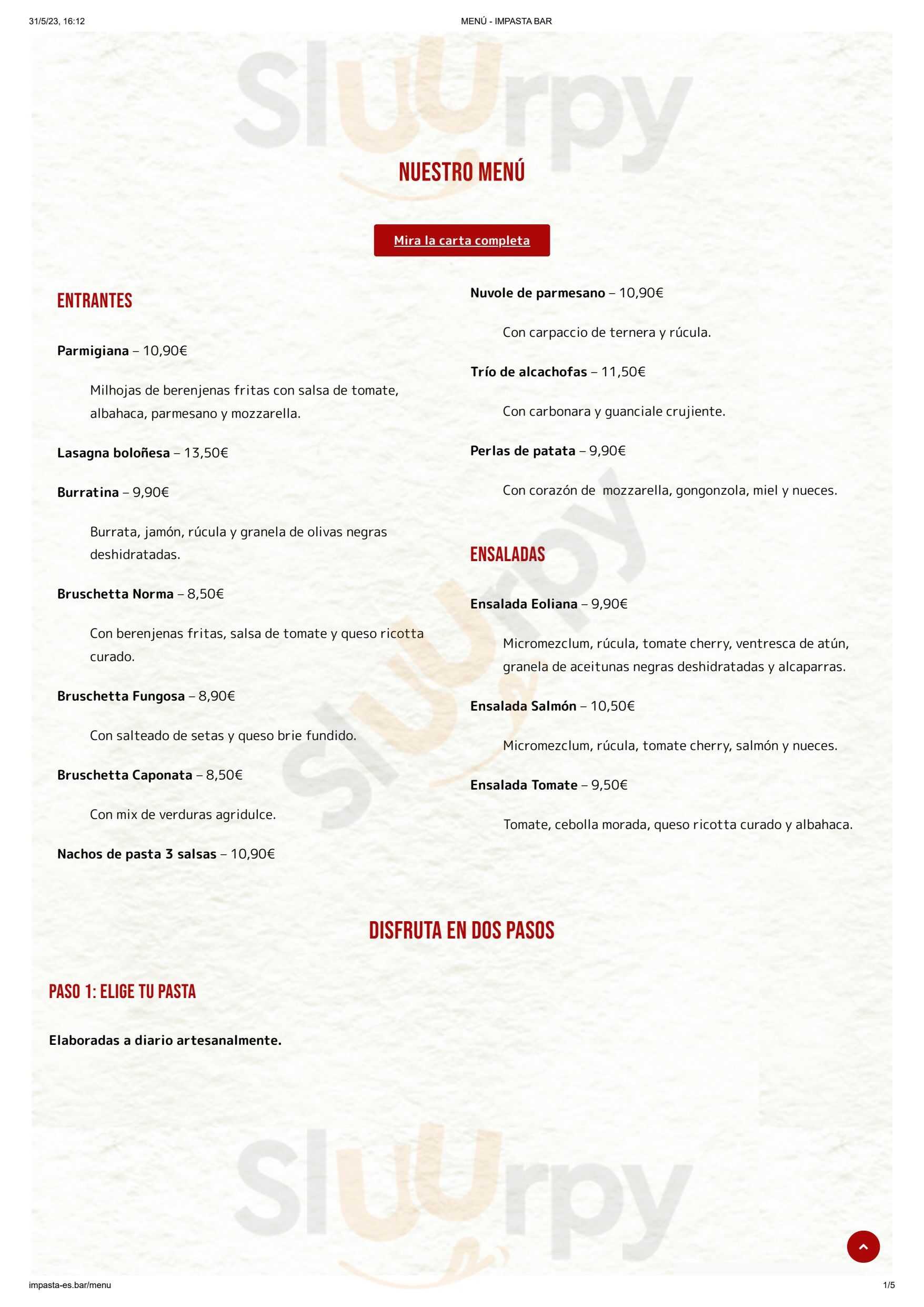 Donate - Sta Engracia Madrid Menu - 1