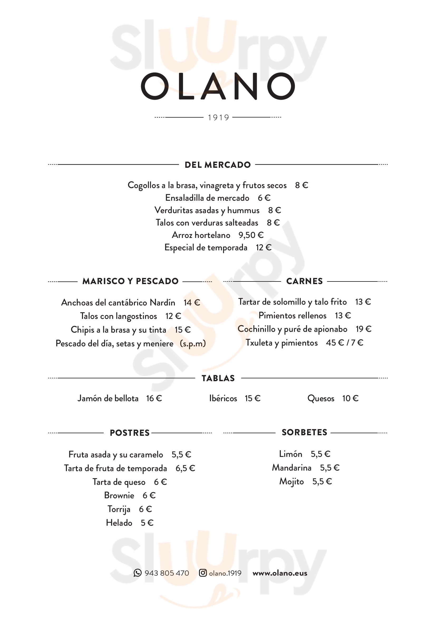 Olano Edaritegia Ordizia Menu - 1