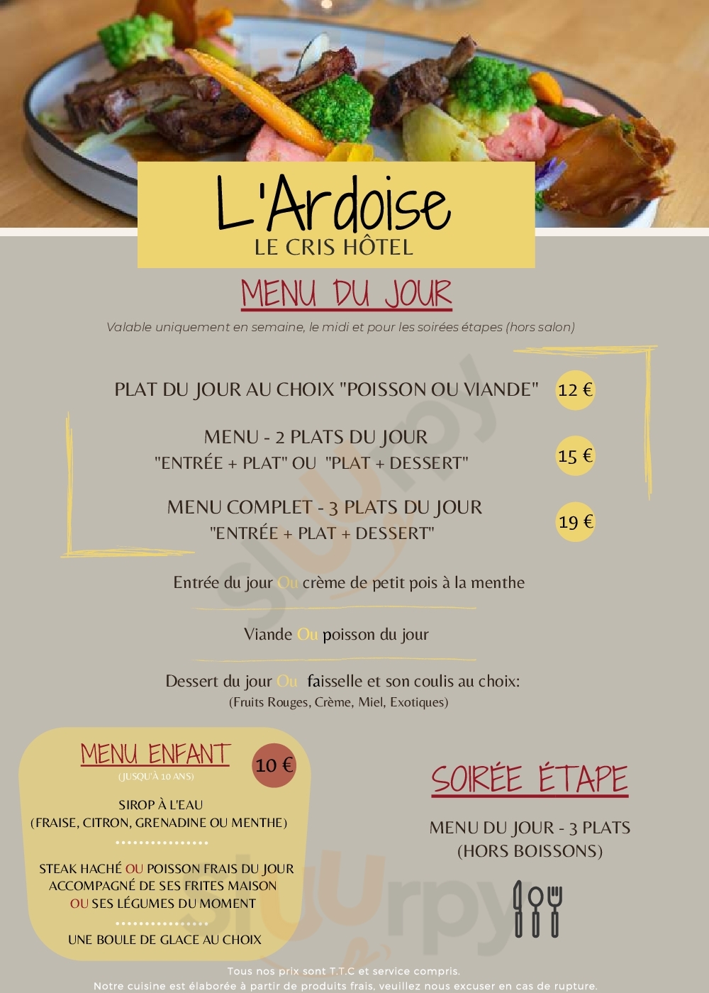 L' Ardoise Restaurant Corbas Menu - 1