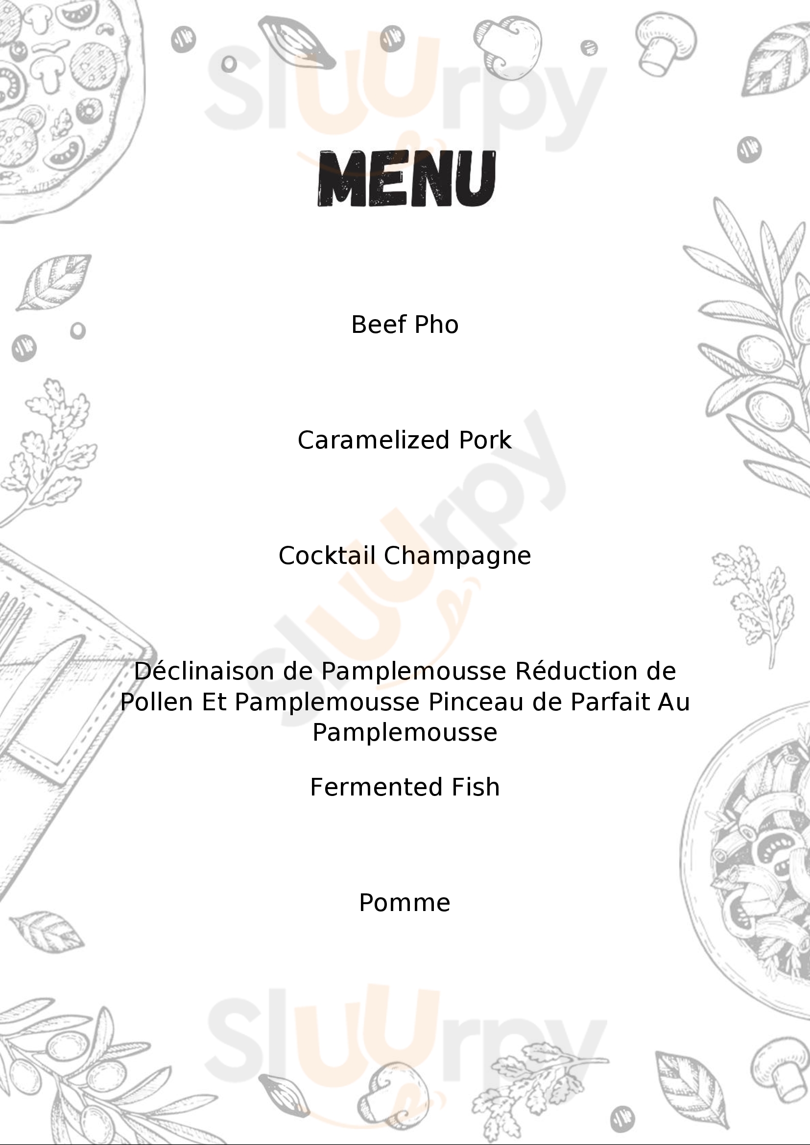 Ne/so 2 Paris Menu - 1