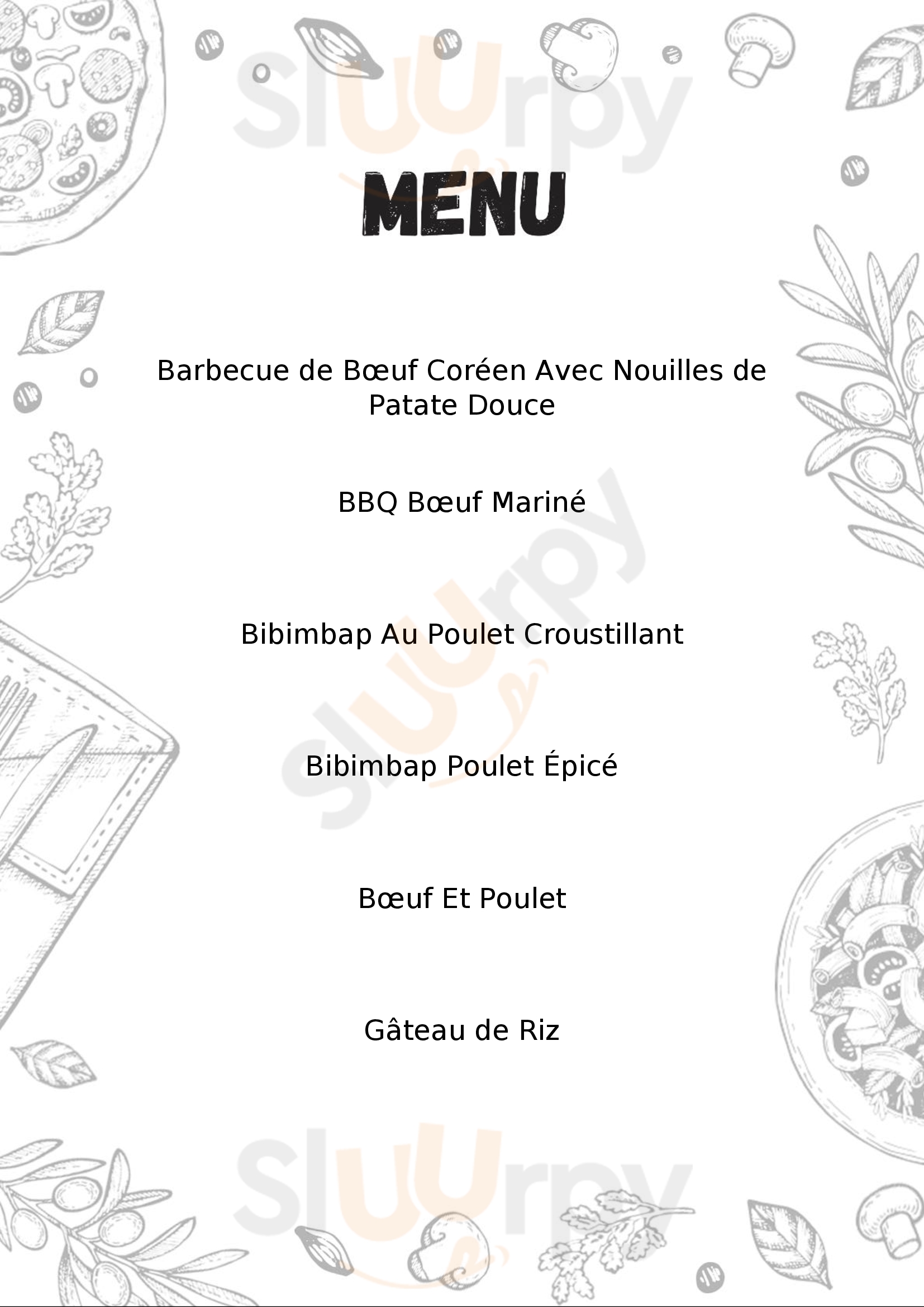 La Cantine Coréenne Paris Menu - 1