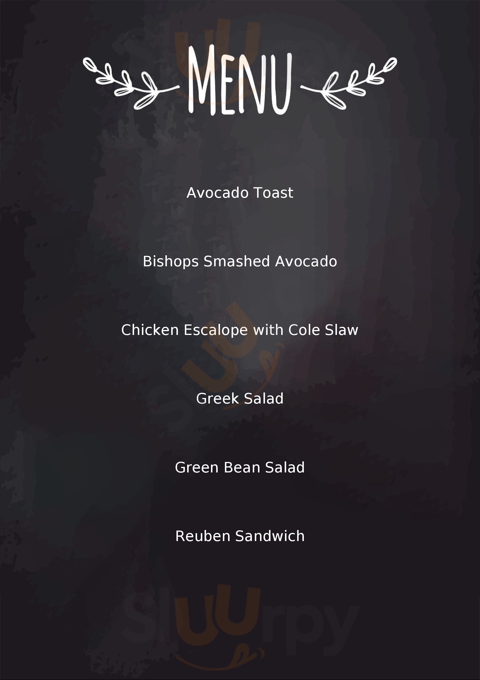 Bishops Cafe London Menu - 1