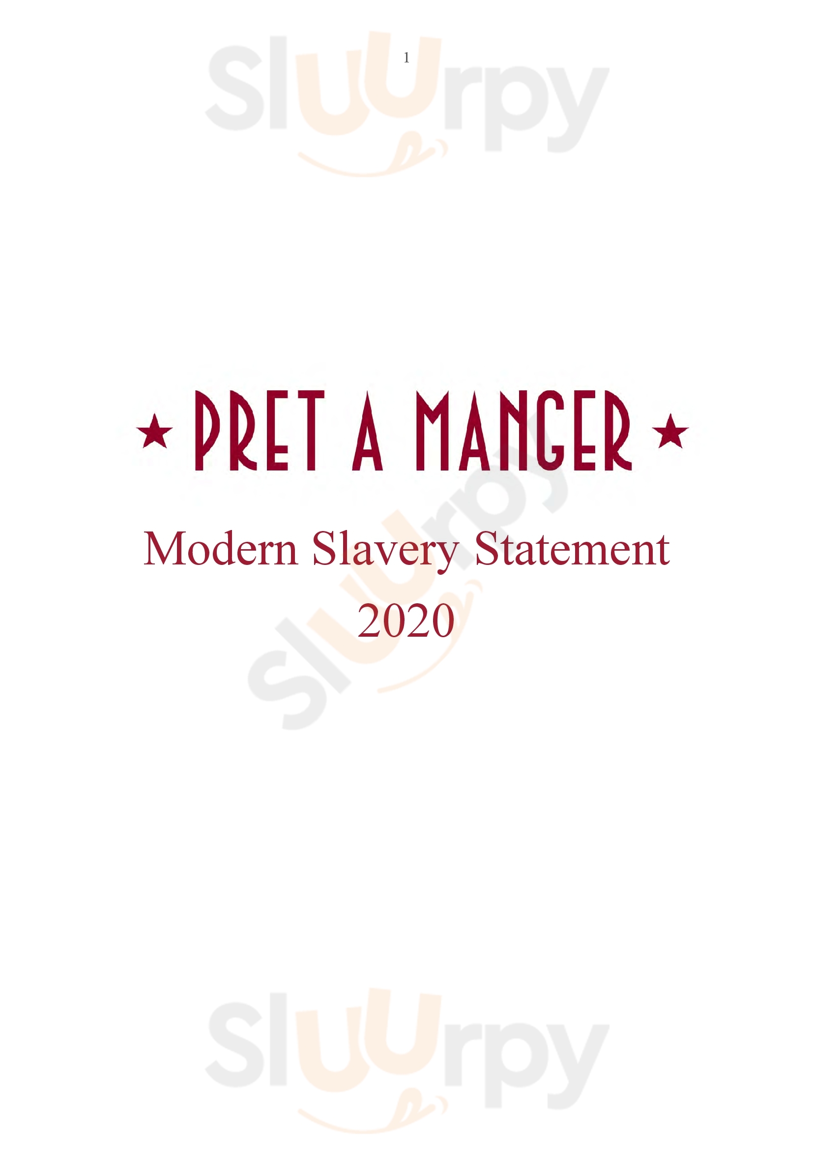 Pret A Manger Oxford Menu - 1