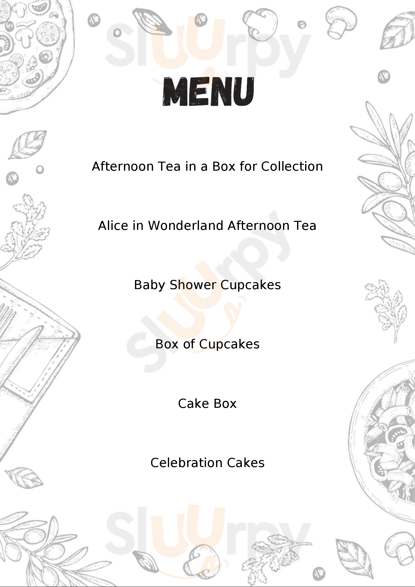 The Sweet Tart Glasgow Menu - 1