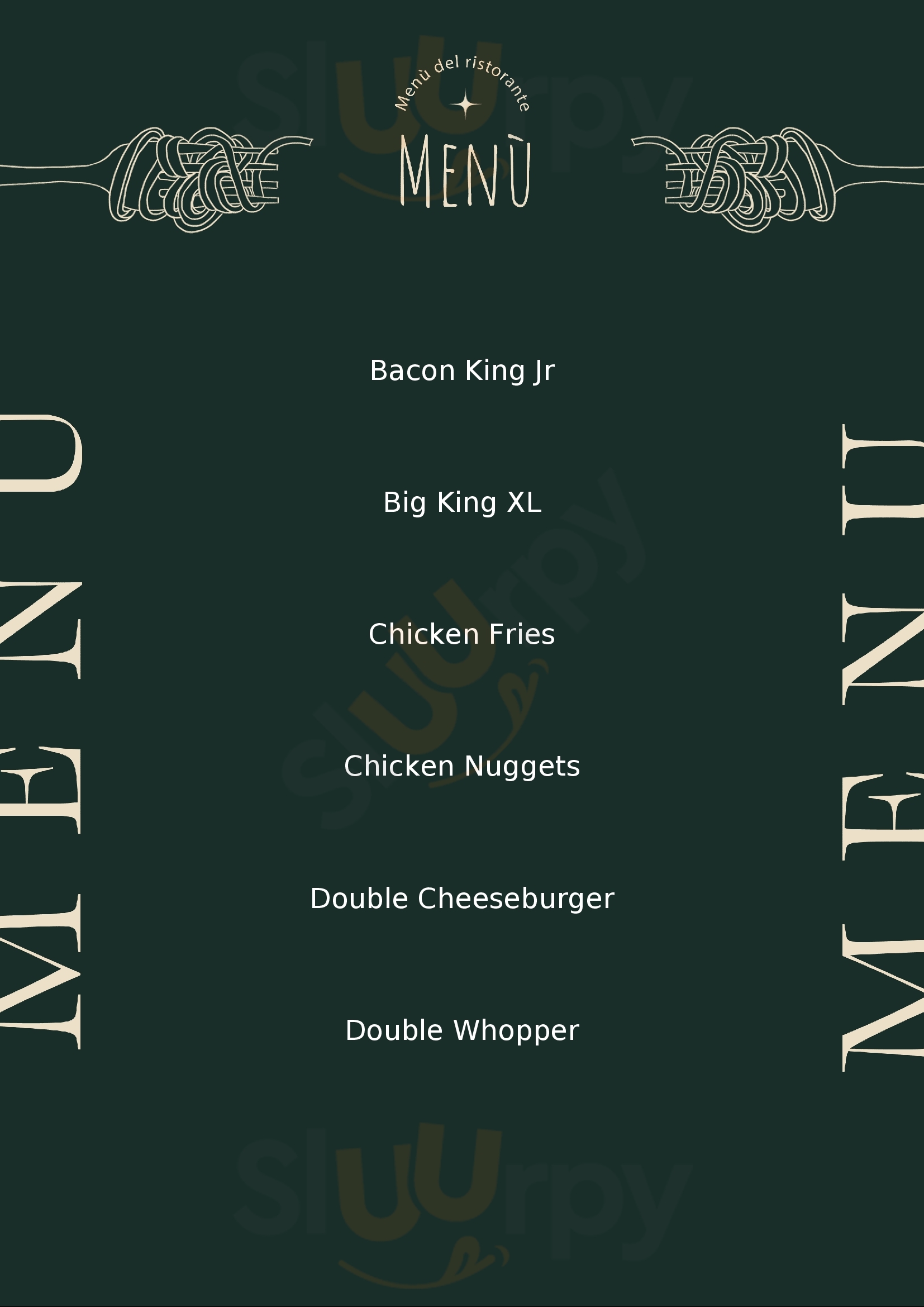 Burger King Edinburgh Menu - 1