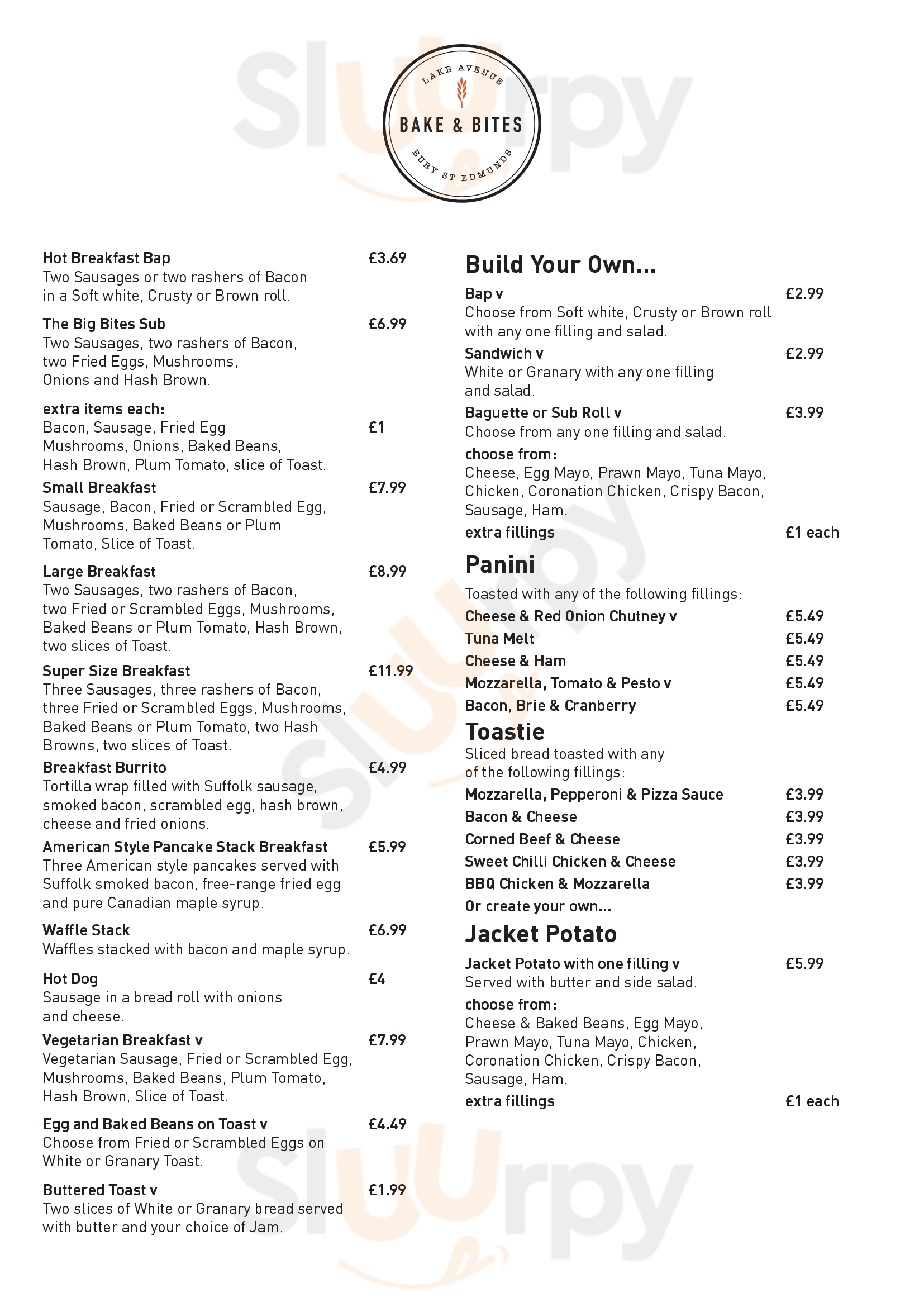 Lake Avenue Bake & Bites Bury St. Edmunds Menu - 1