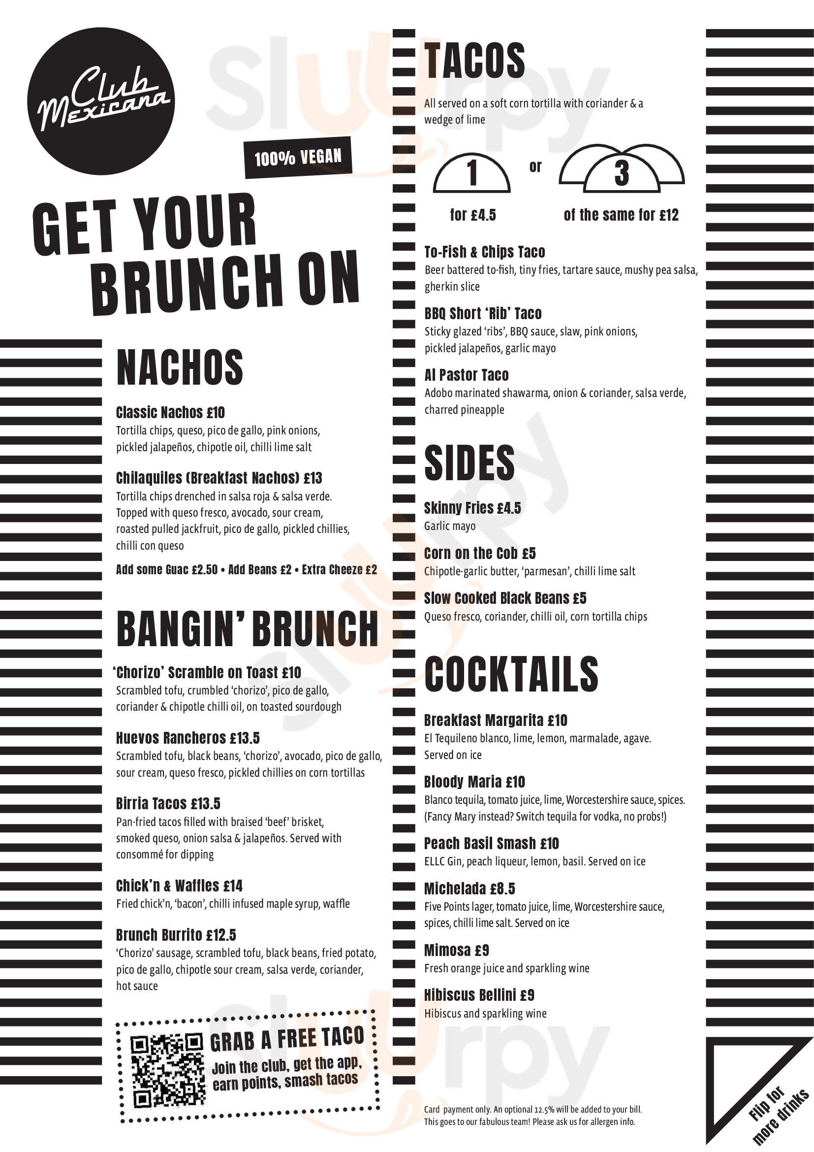 Main Menu - Club Mexicana