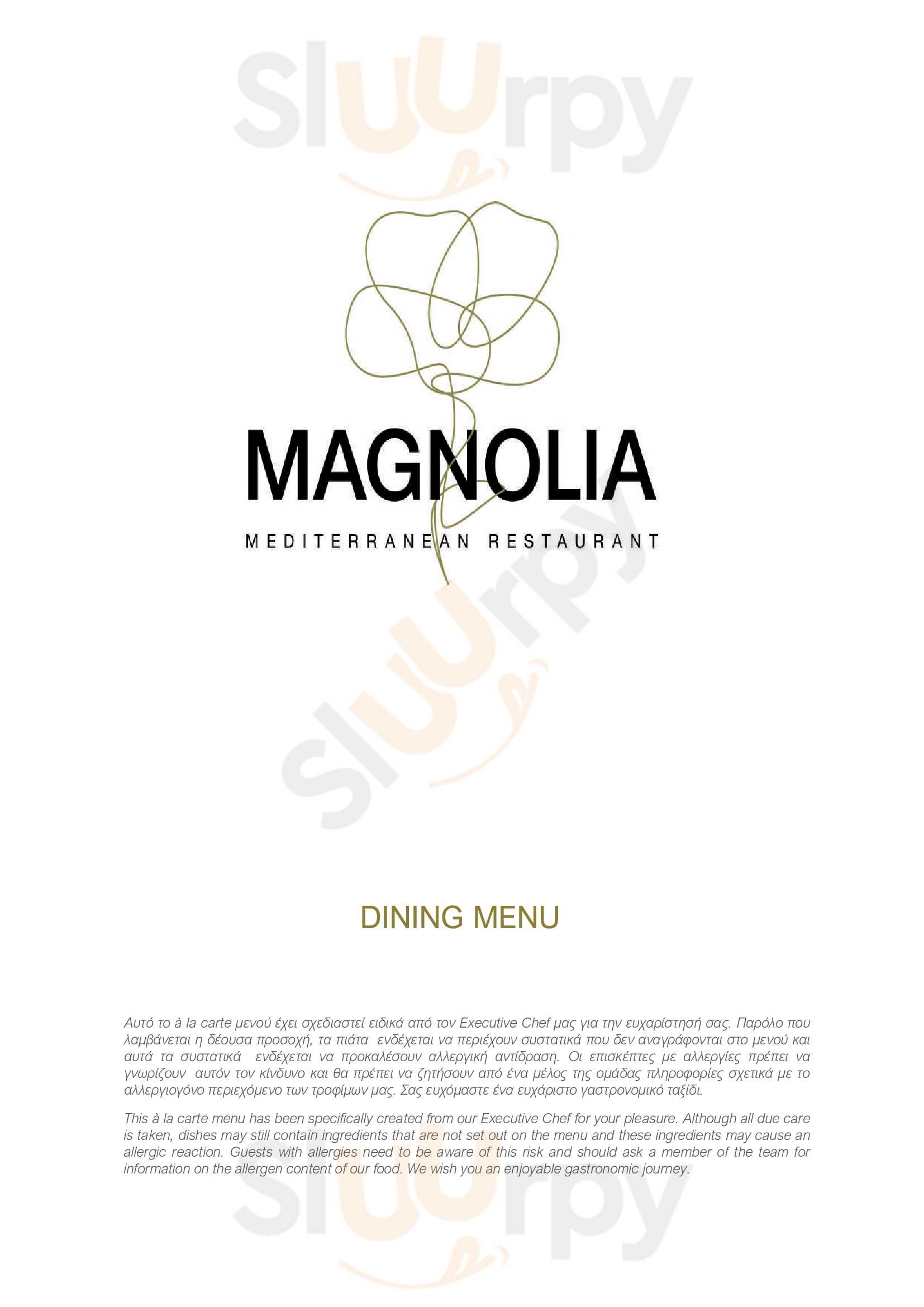 Magnolia Mediterranean Restaurant Κασσάνδρα Παλλάς Menu - 1