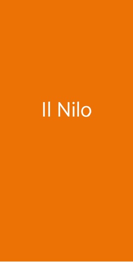 Il Nilo, Carugo