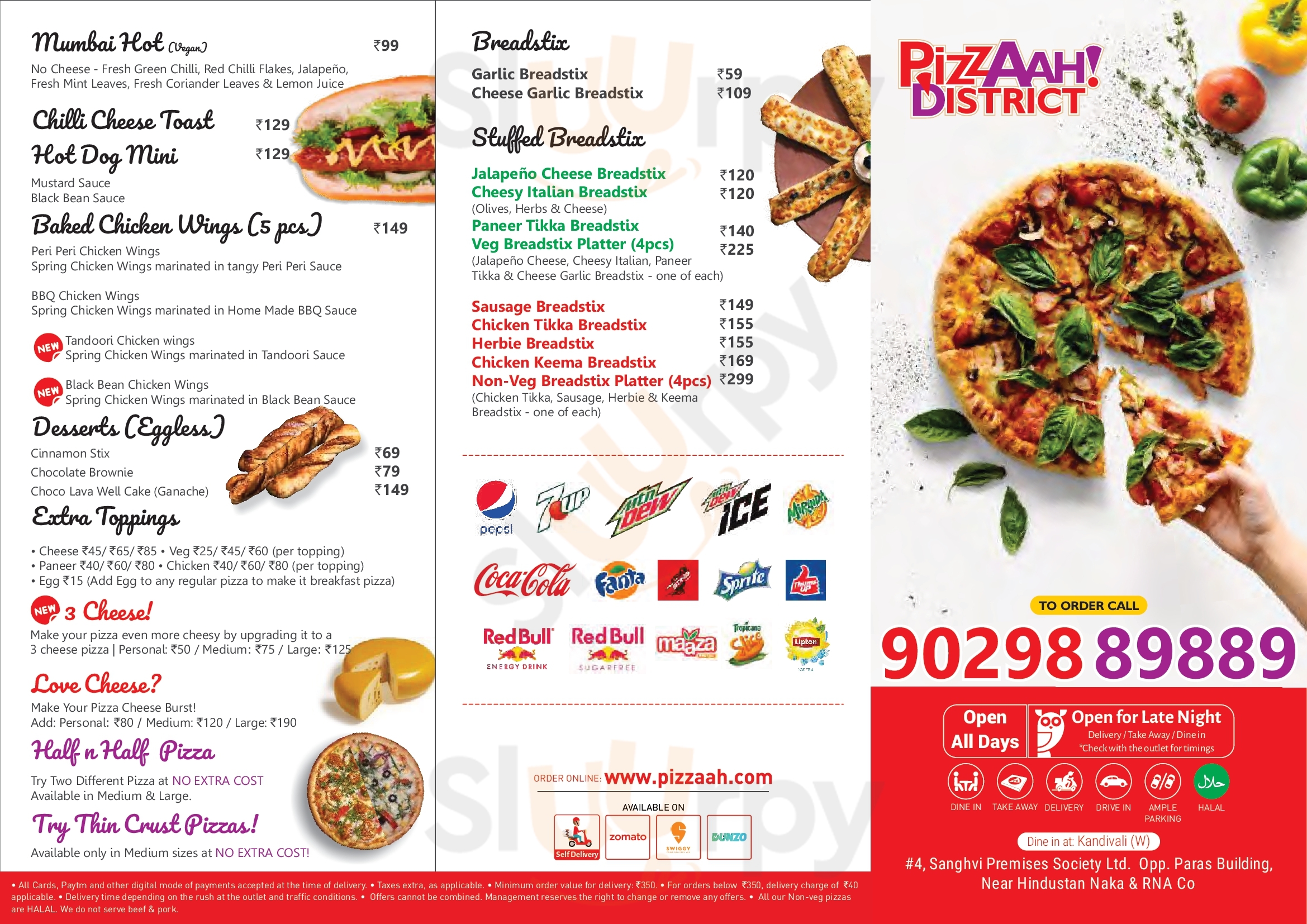 Pizzaah! District Mumbai Menu - 1