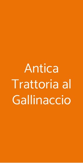 Antica Trattoria Al Gallinaccio, Roma