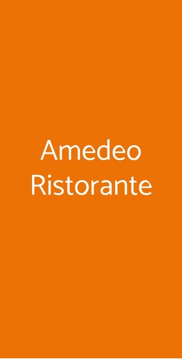 Ristorante Amedeo, Roma