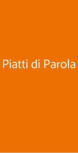 Piatti Di Parola, Verzuolo