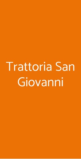 Trattoria San Giovanni, Piacenza