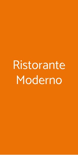 Ristorante Moderno, Carru