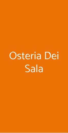 Osteria Dei Sala, Pocapaglia