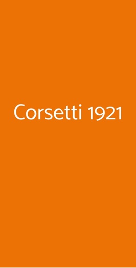 Osteria Corsetti 1921, Roma