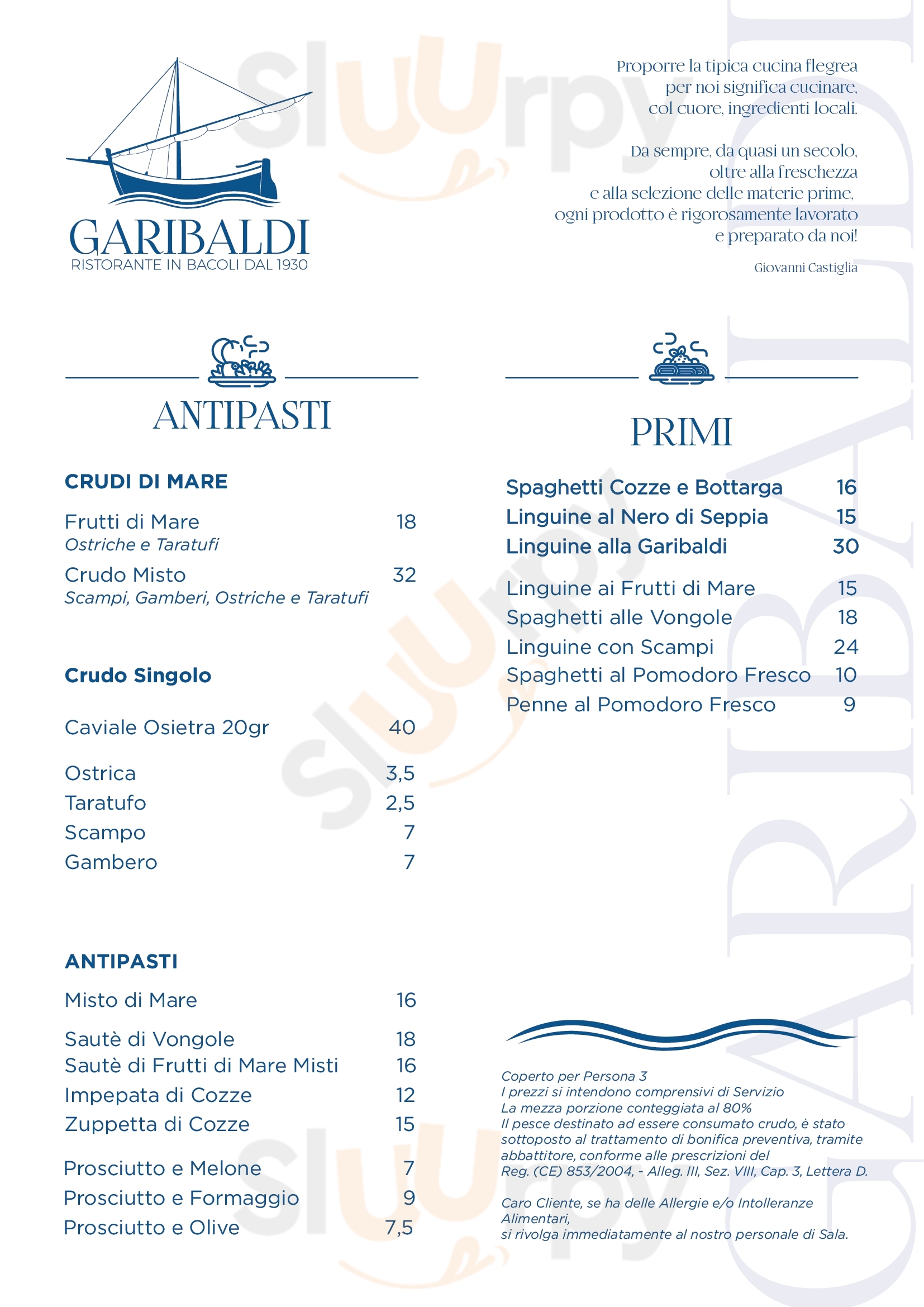 Garibaldi Bra Menu - 1