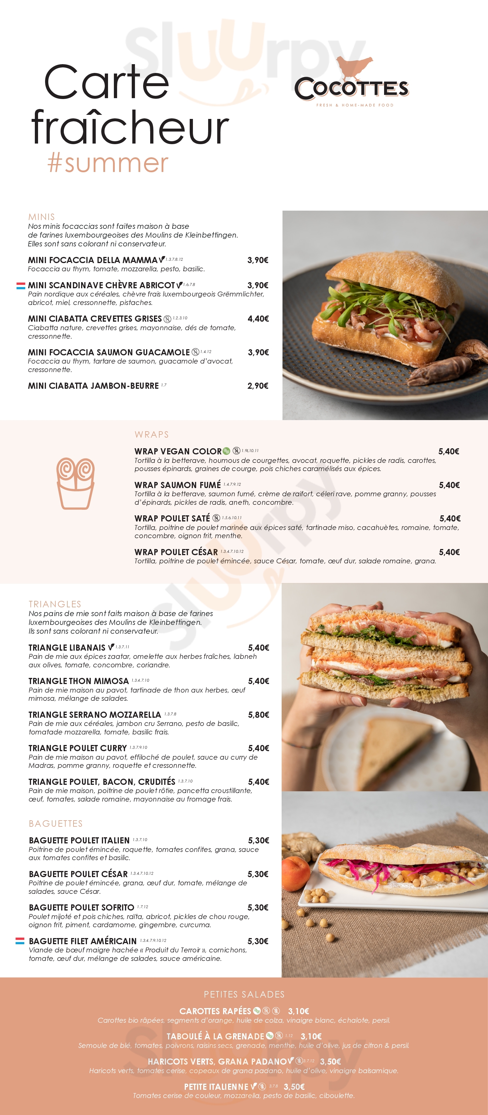 Cocottes Glacis Luxembourg Menu - 1
