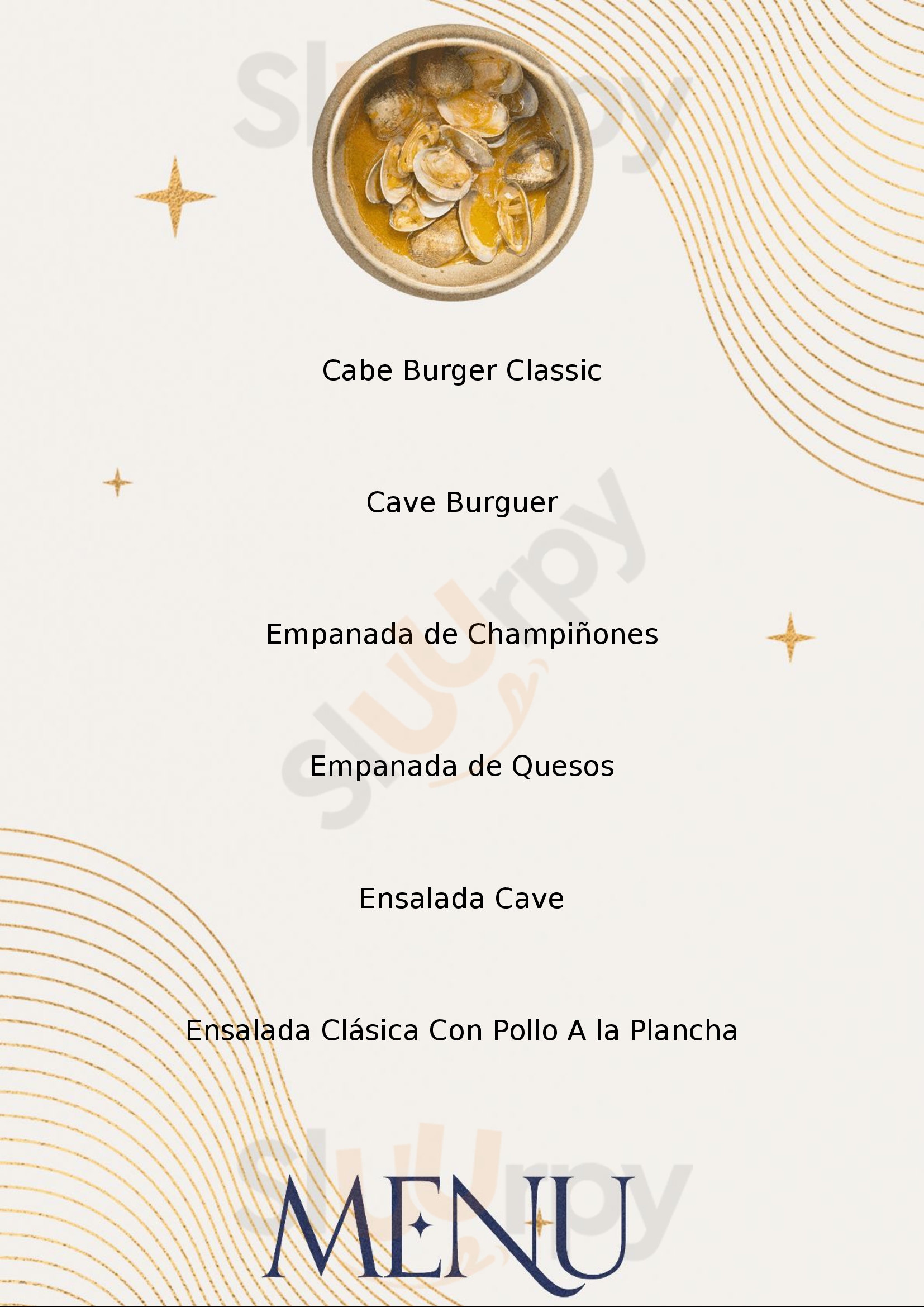 The Cave Burger Celaya Menu - 1